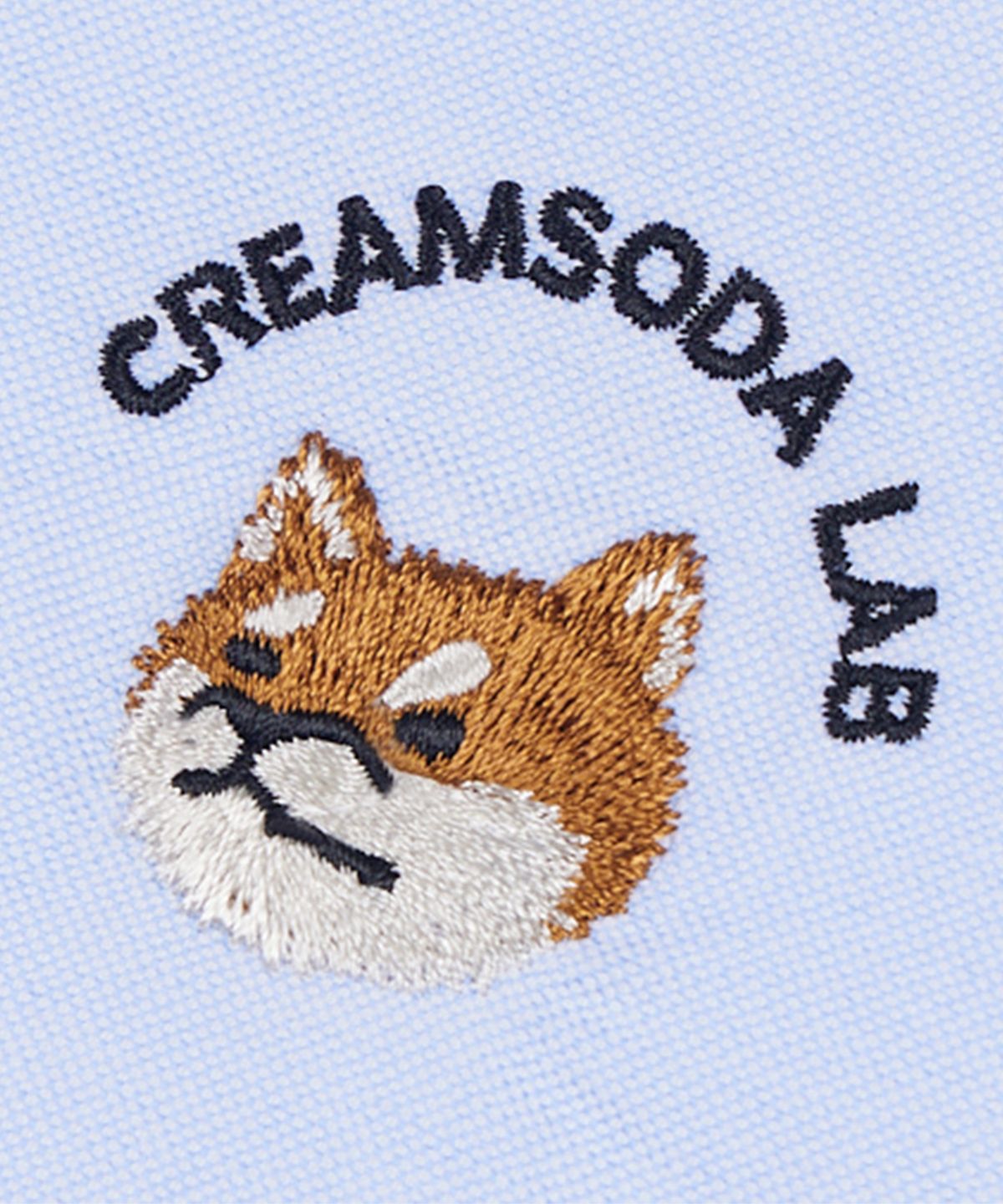 크림소다랩(CREAM SODA LAB) 와펜 스몰 파루로고 옥스포드 셔츠 블루