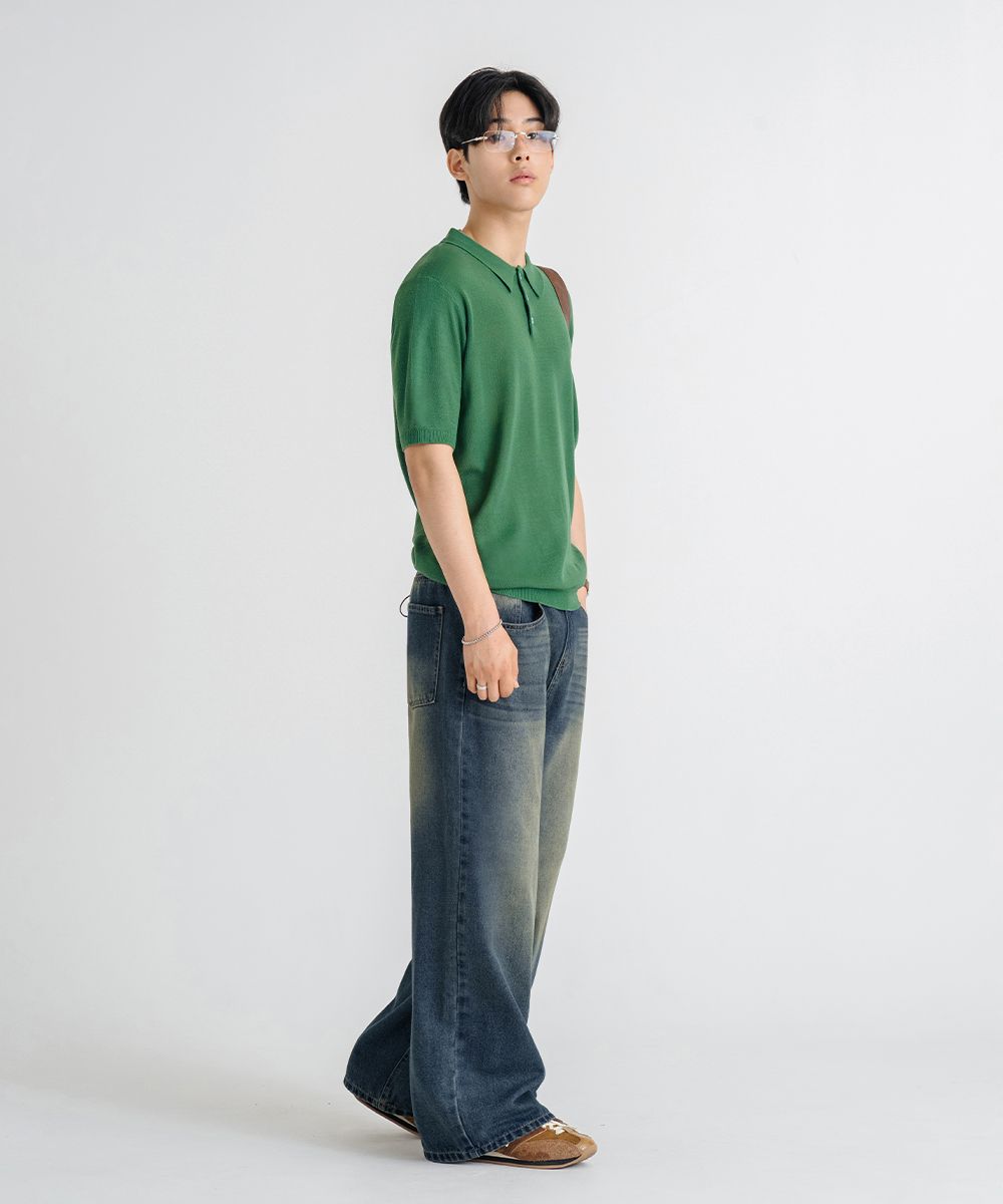 【BAON】[unisex] Wensi Vintage Cat Washing Wide Denim Pants MUSINSA | LEMAIN SECOND [2PACK] VINTAGE CAT WASHING WIDE