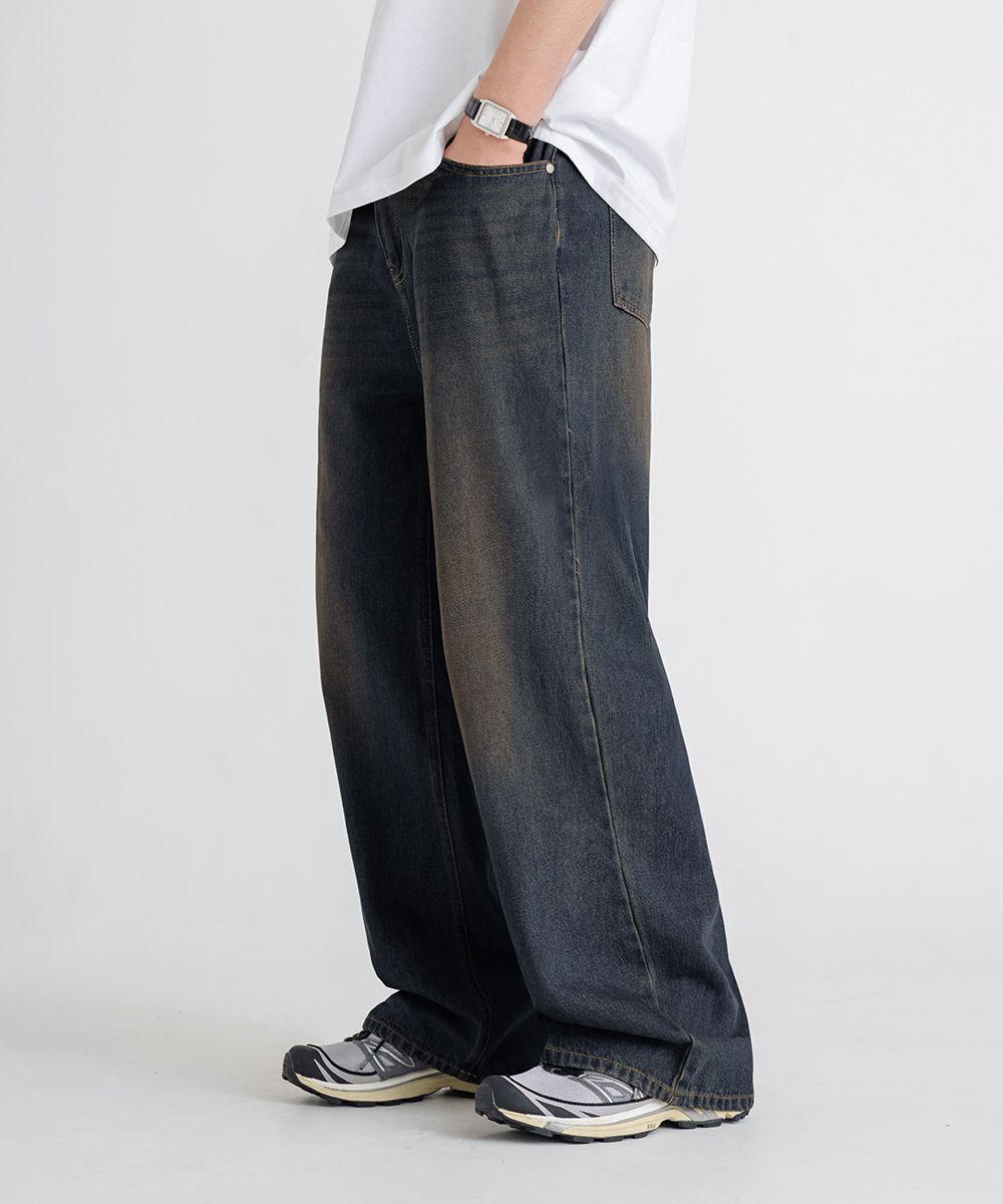 【BAON】Hacoco Damage Cat Washing Wide Denim Pants MUSINSA | LEMAIN SECOND [2PACK] VINTAGE CAT WASHING WIDE
