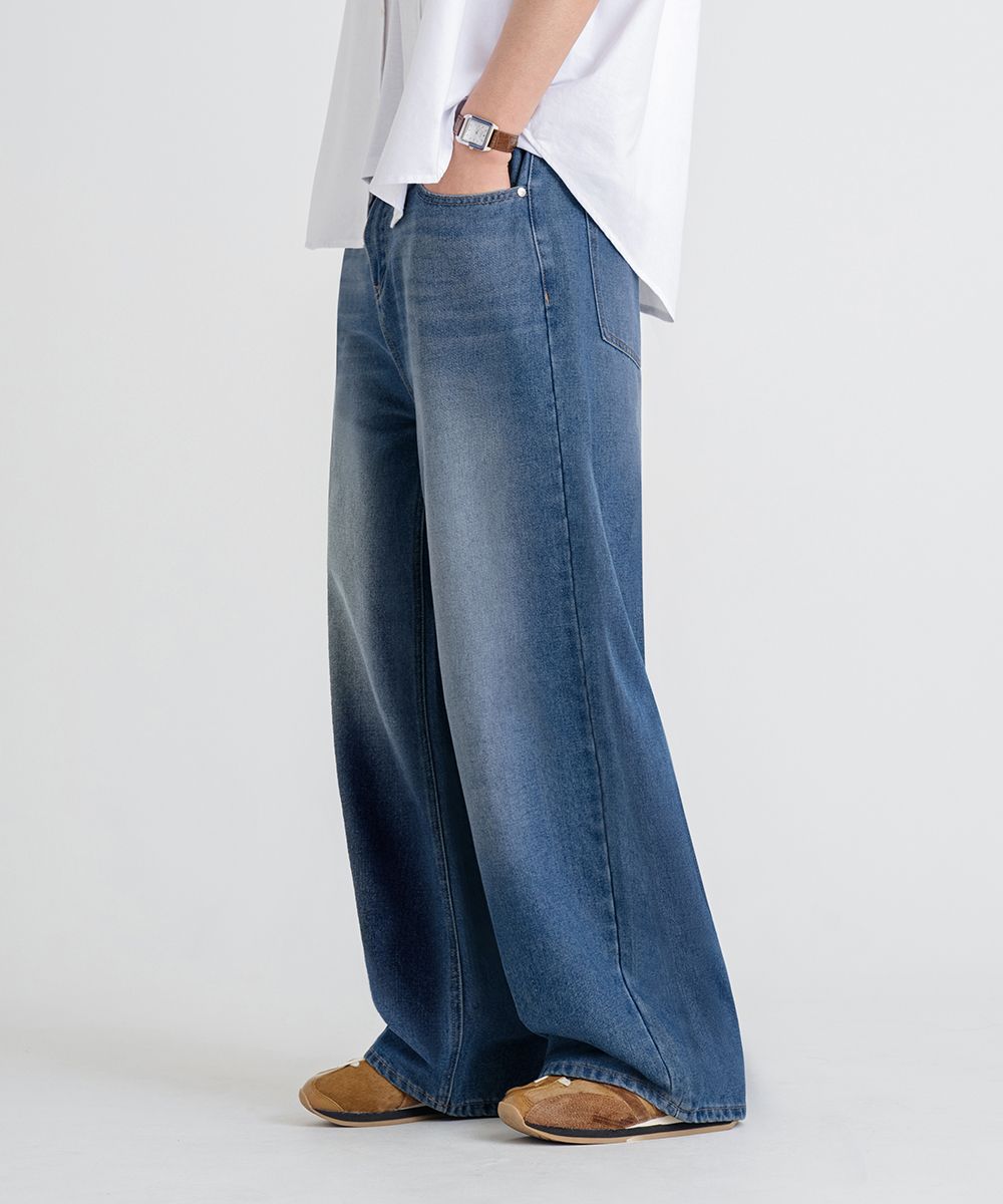 【LEMAIN SECOND】Vintage cat washing wide denim pants MUSINSA | LEMAIN SECOND [2PACK] VINTAGE CAT WASHING WIDE