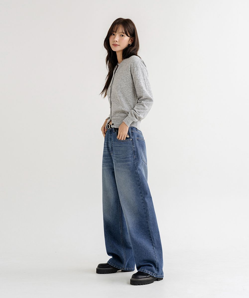 【LEMAIN SECOND】Vintage cat washing wide denim pants MUSINSA | LEMAIN SECOND [2PACK] VINTAGE CAT WASHING WIDE
