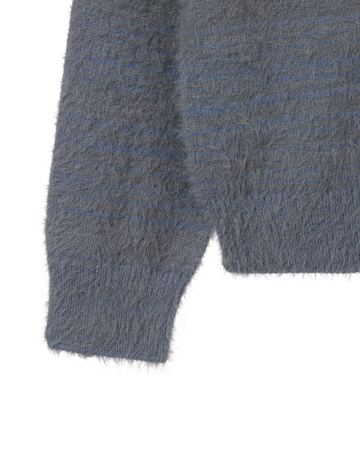 에이이에이이(AEAE) WEB LOGO HAIRY KNIT [SMOKY BLUE]