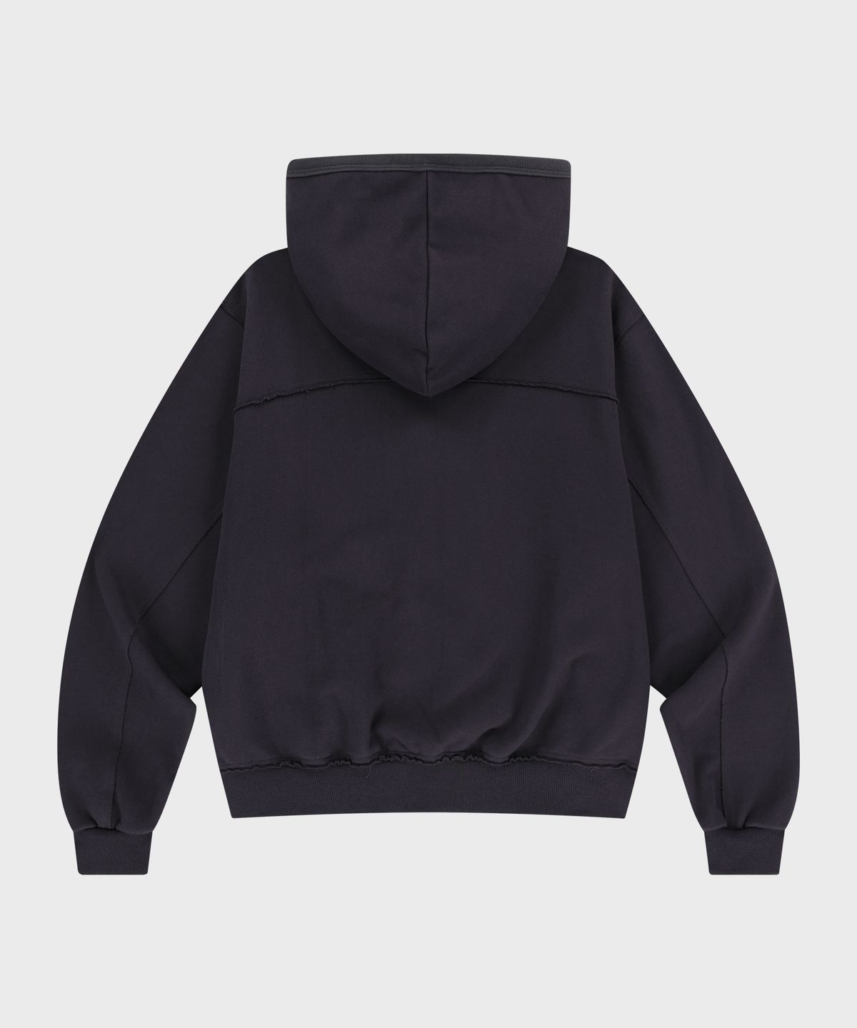 더바이닐하우스(THEVINYLHOUSE) CUT-OFF HOODIE ZIP-UP PURPLE