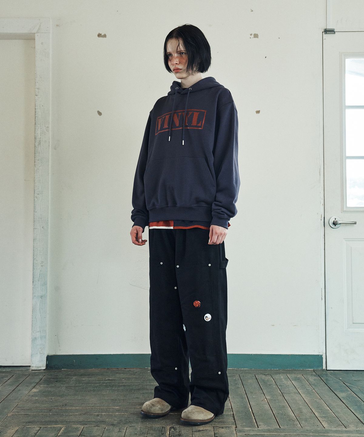 더바이닐하우스(THEVINYLHOUSE) NEW SYMBOL HOODIE PURPLE