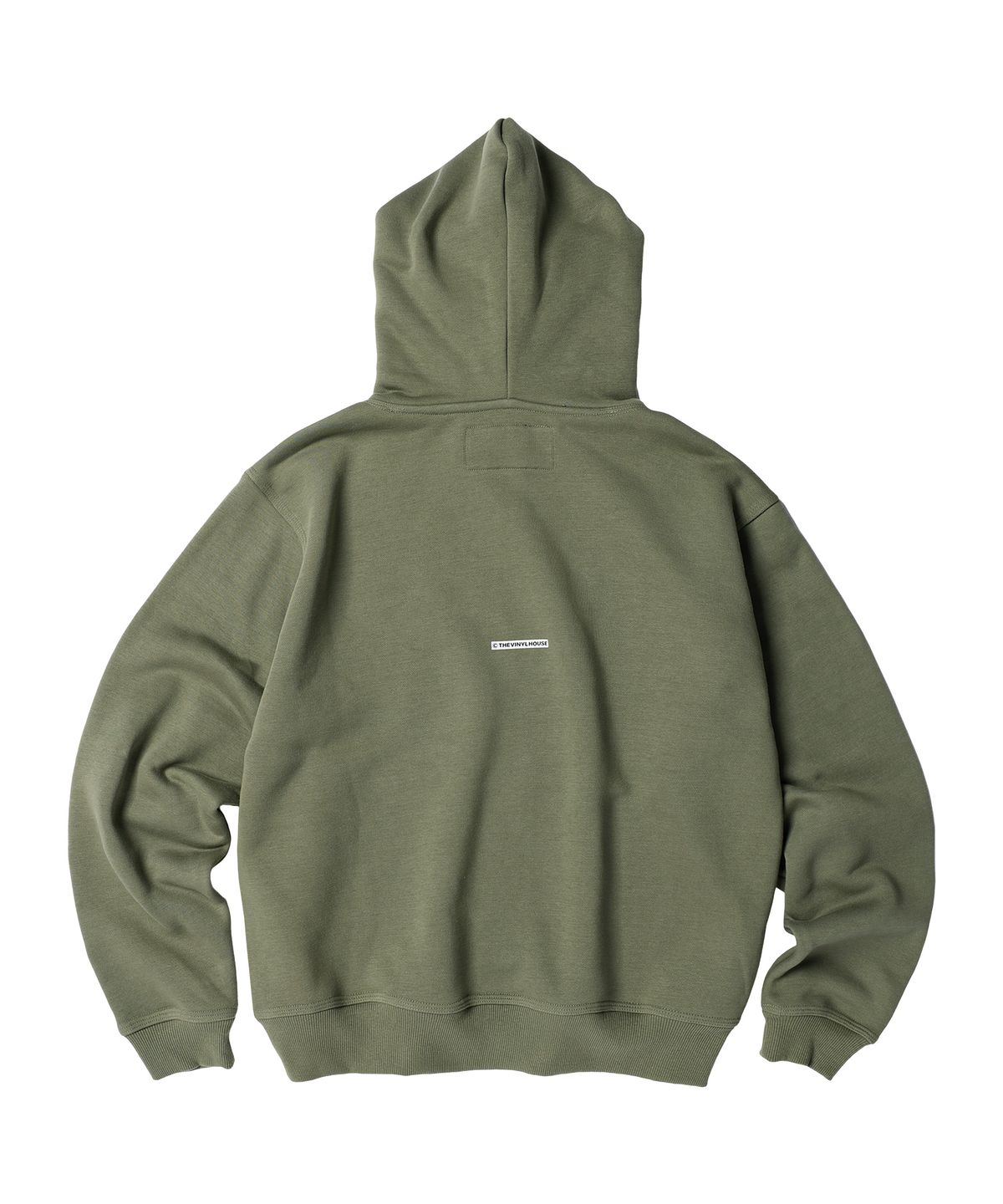 더바이닐하우스(THEVINYLHOUSE) TYPO HOODIE KHAKI