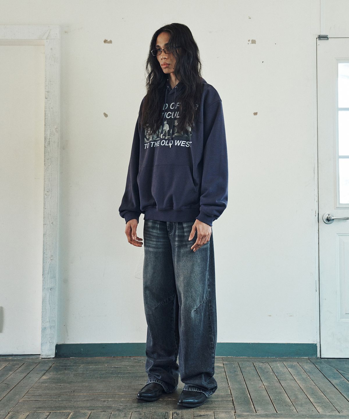 더바이닐하우스(THEVINYLHOUSE) WESTERN SALOON HOODIE PURPLE