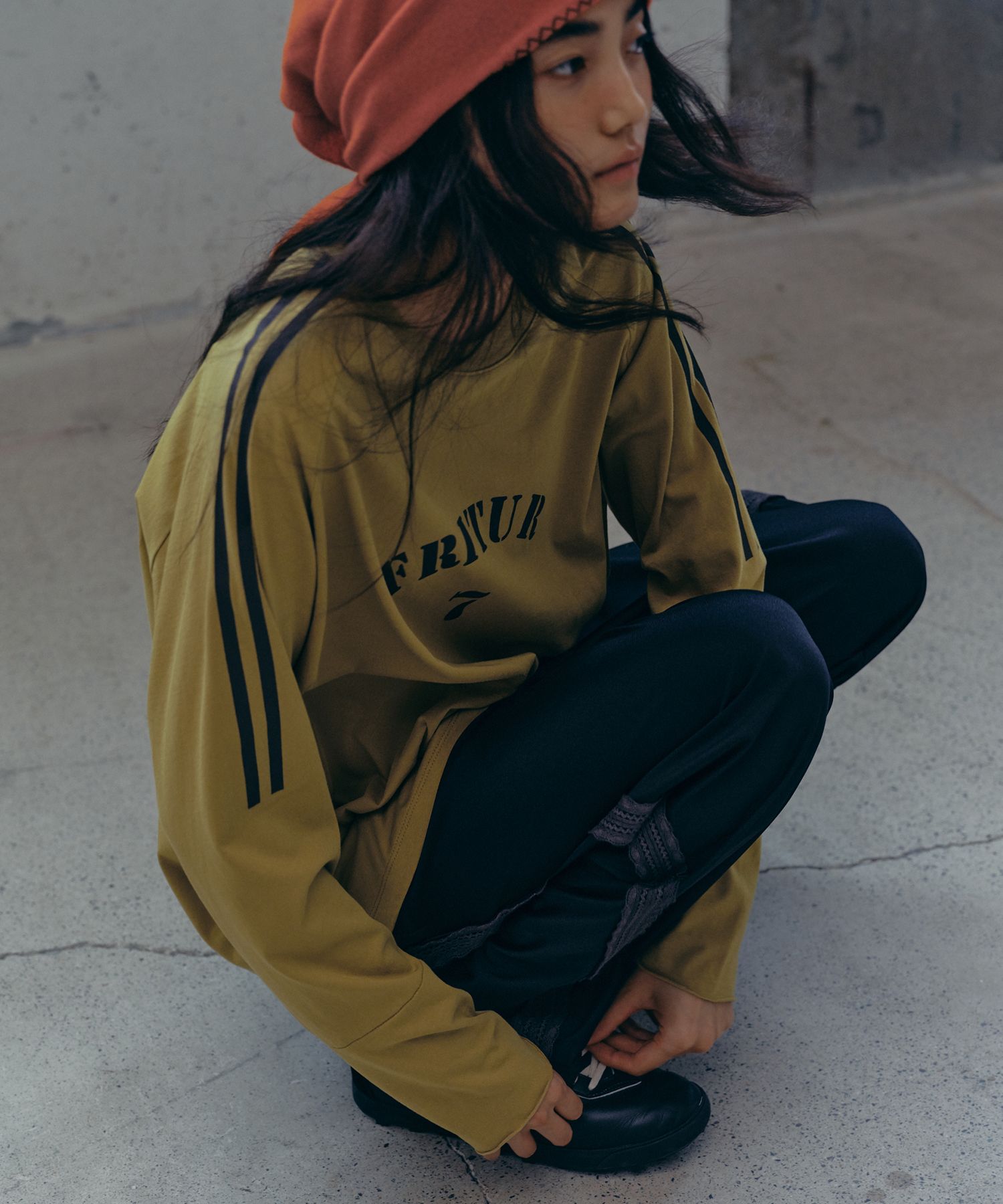 MUSINSA | FRITUR Lace Track Pants 2Color_F243PT05