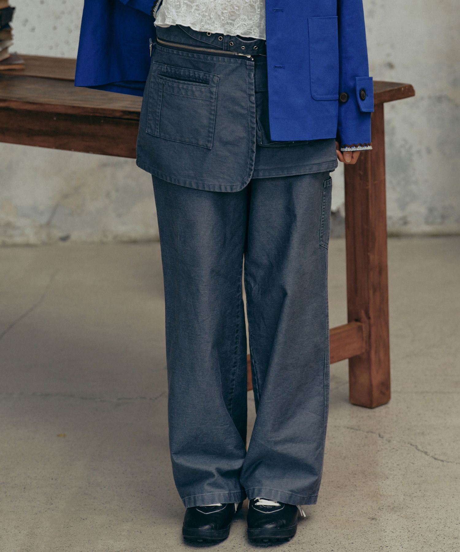 ★FRITUR★ Carpenter Work Pants Grey_F243PT03 MUSINSA | FRITUR Carpenter Work Pants Grey_F243PT03