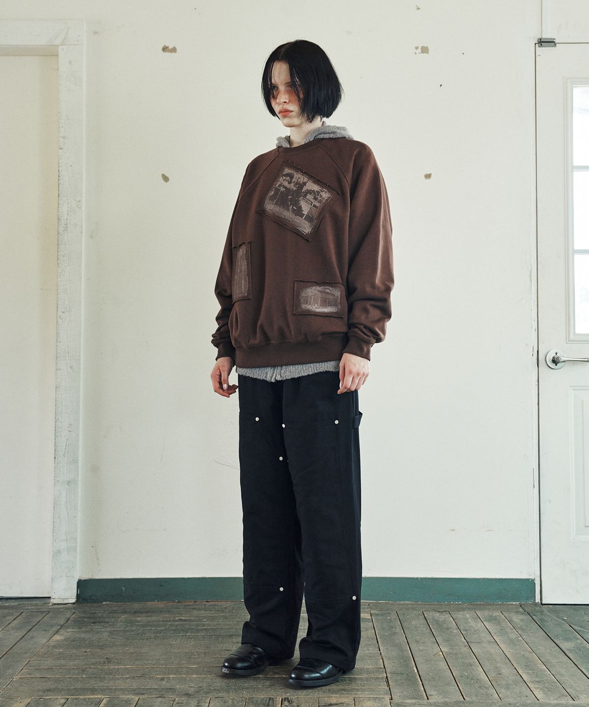 더바이닐하우스(THEVINYLHOUSE) RODEO PHOTO SWEATSHIRT BROWN
