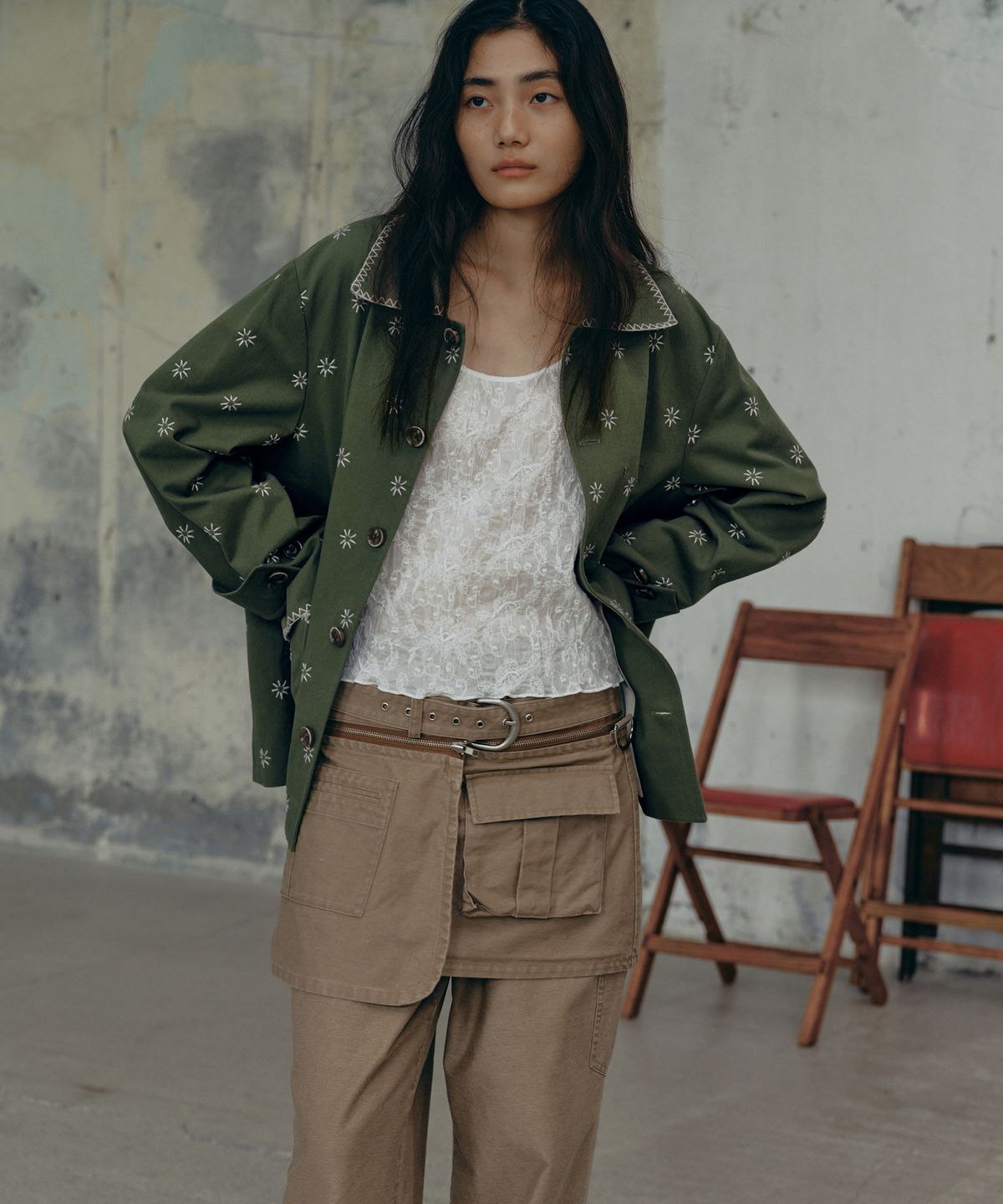 프리터(FRITUR) Carpenter Work Pants Beige_F243PT03