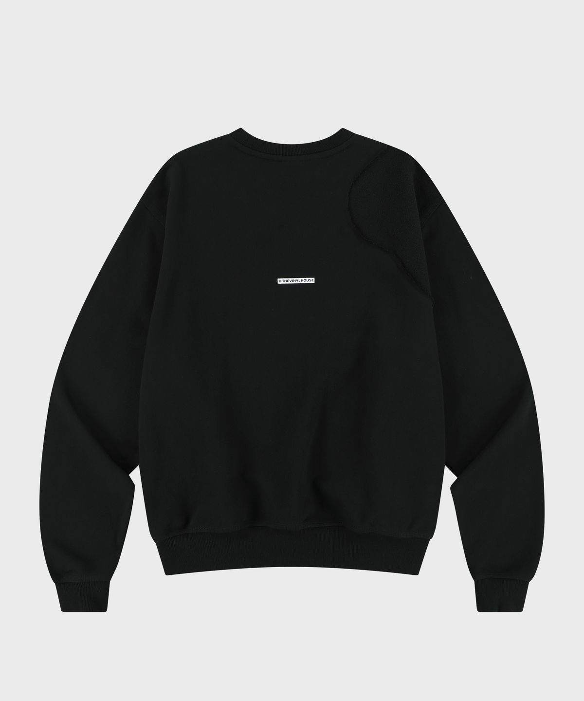 더바이닐하우스(THEVINYLHOUSE) CUT-OFF SWEATSHIRT BLACK