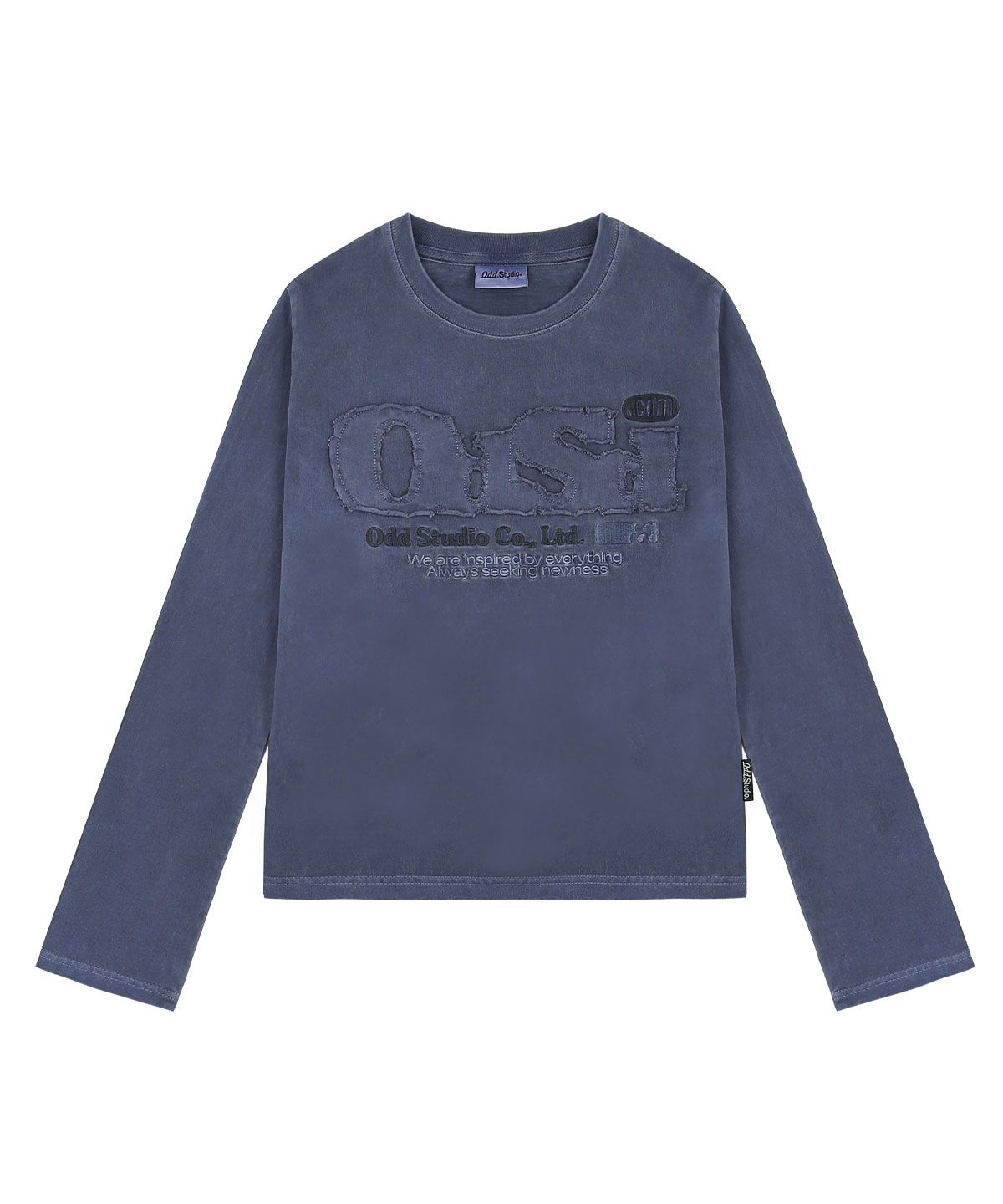 오드스튜디오(ODDSTUDIO) ODSD 피그먼트 데미지 롱 슬리브 - NAVY