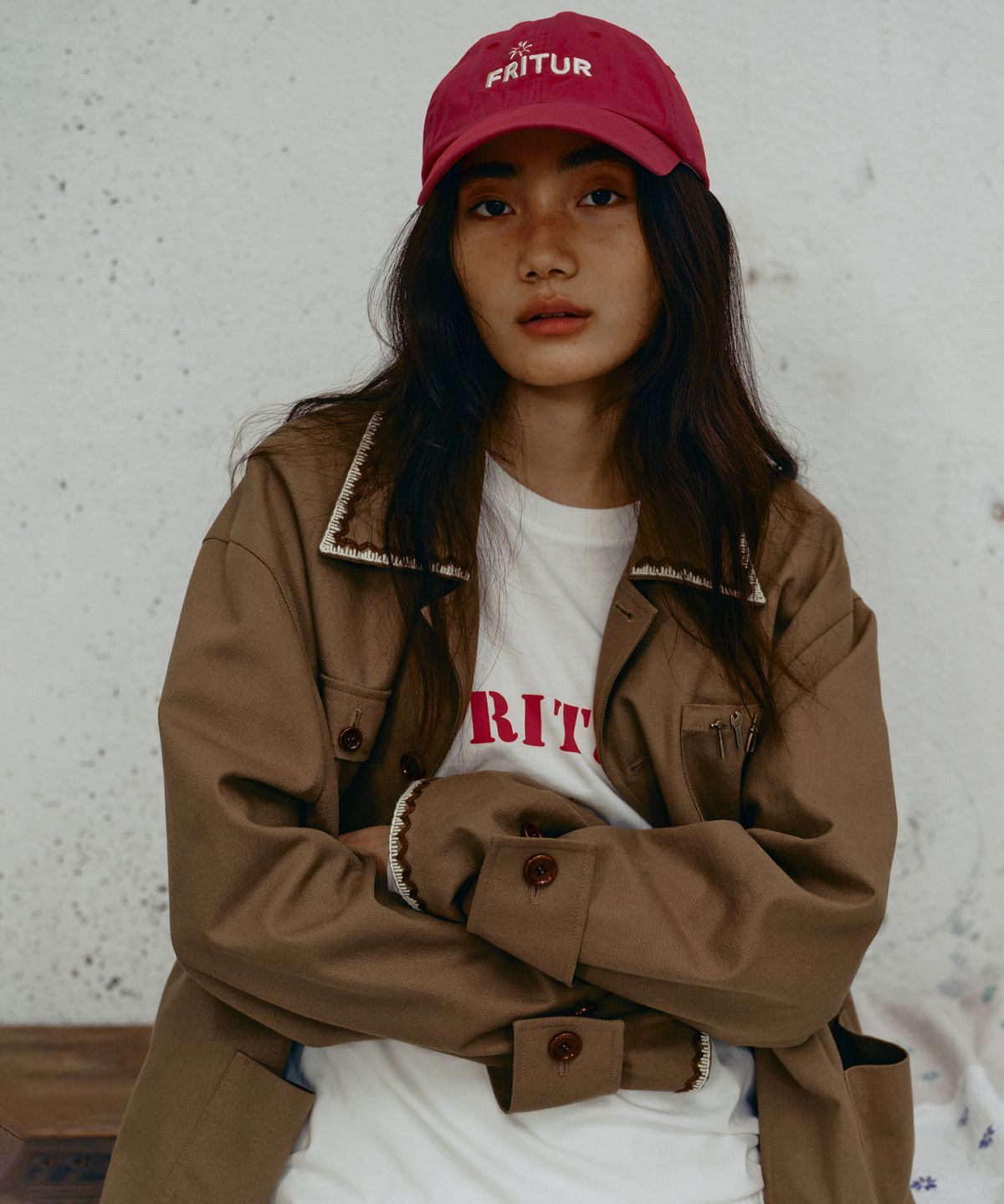 프리터(FRITUR) Embroidery Work Jacket Olive_F243JK02
