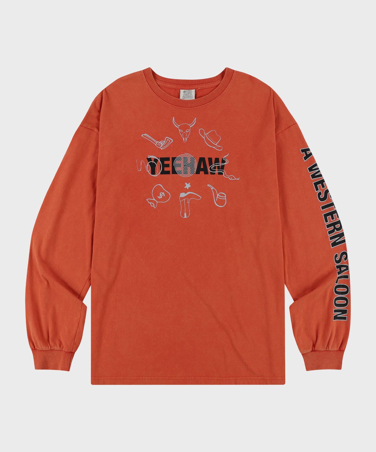 더바이닐하우스(THEVINYLHOUSE) WESTERN SALOON LS TEE ORANGE