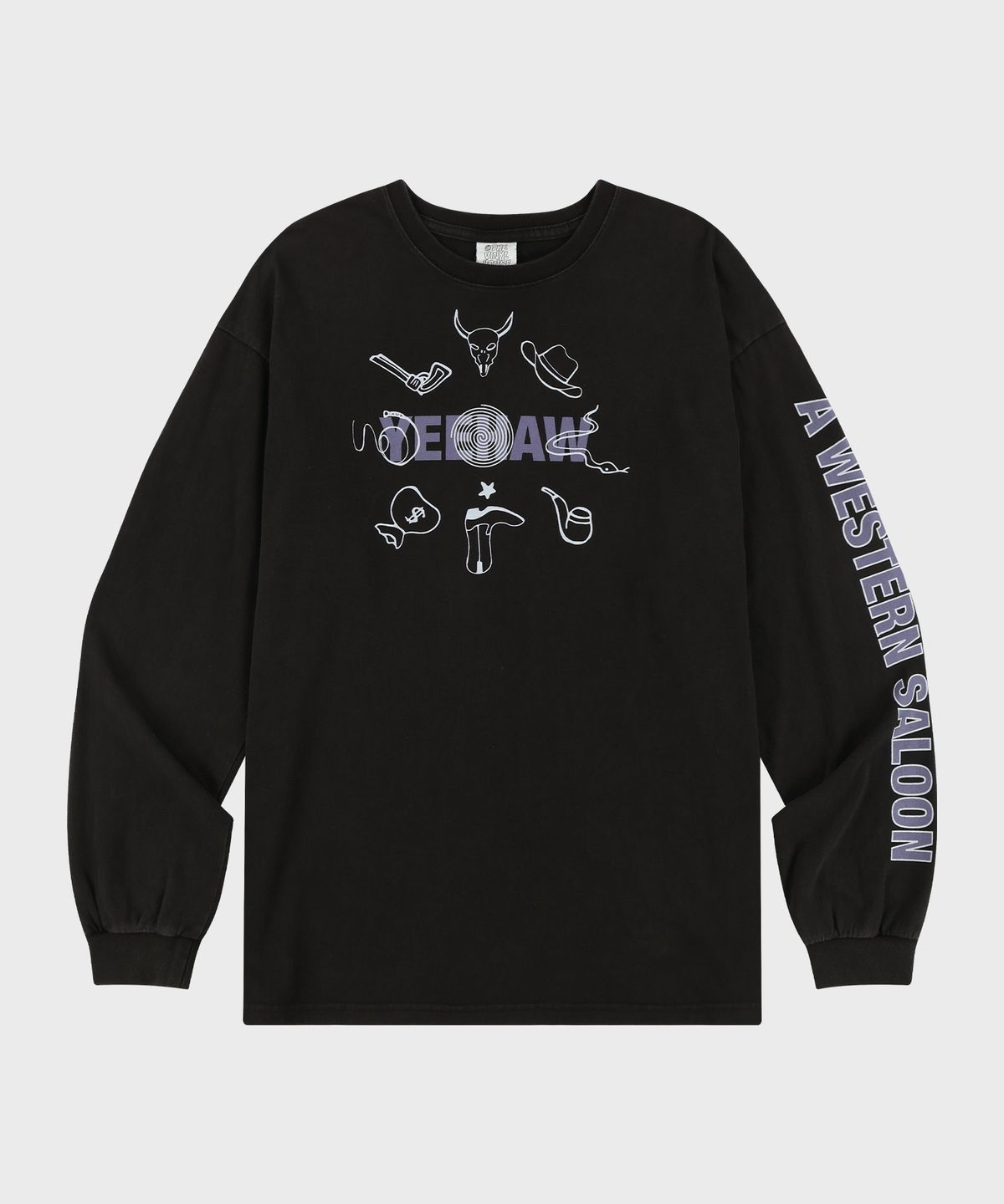 더바이닐하우스(THEVINYLHOUSE) WESTERN SALOON LS TEE BLACK