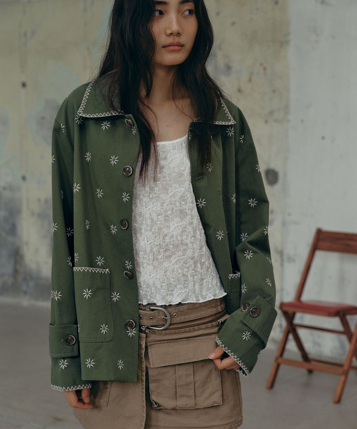 프리터(FRITUR) The KYOTO Jacket Green_F243JK01