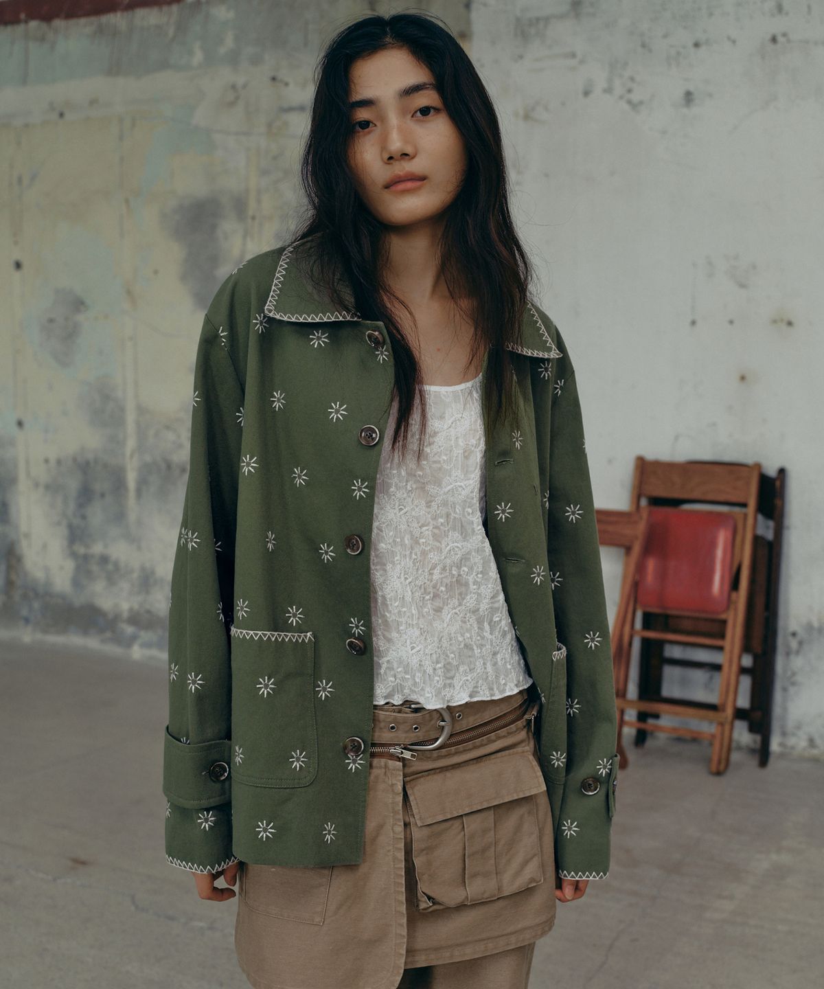 프리터(FRITUR) The KYOTO Jacket Green_F243JK01