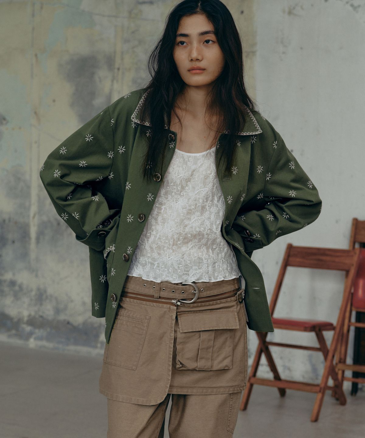 프리터(FRITUR) The KYOTO Jacket Green_F243JK01