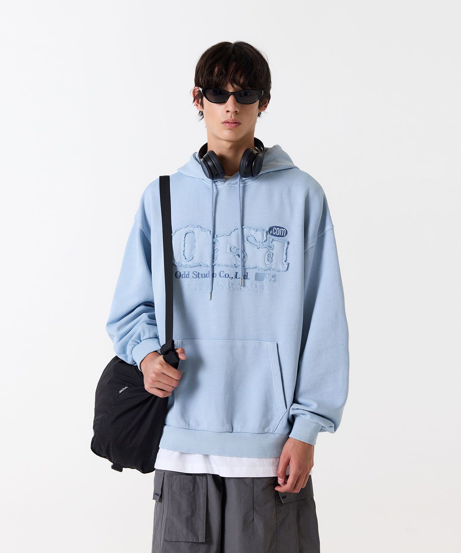 ★Odd Studio★ODSD Pigment Damage Over Fit Hoodie ODSD Pigment Damage Oversized Fit Hoodie - ODDSTUDIO | 60