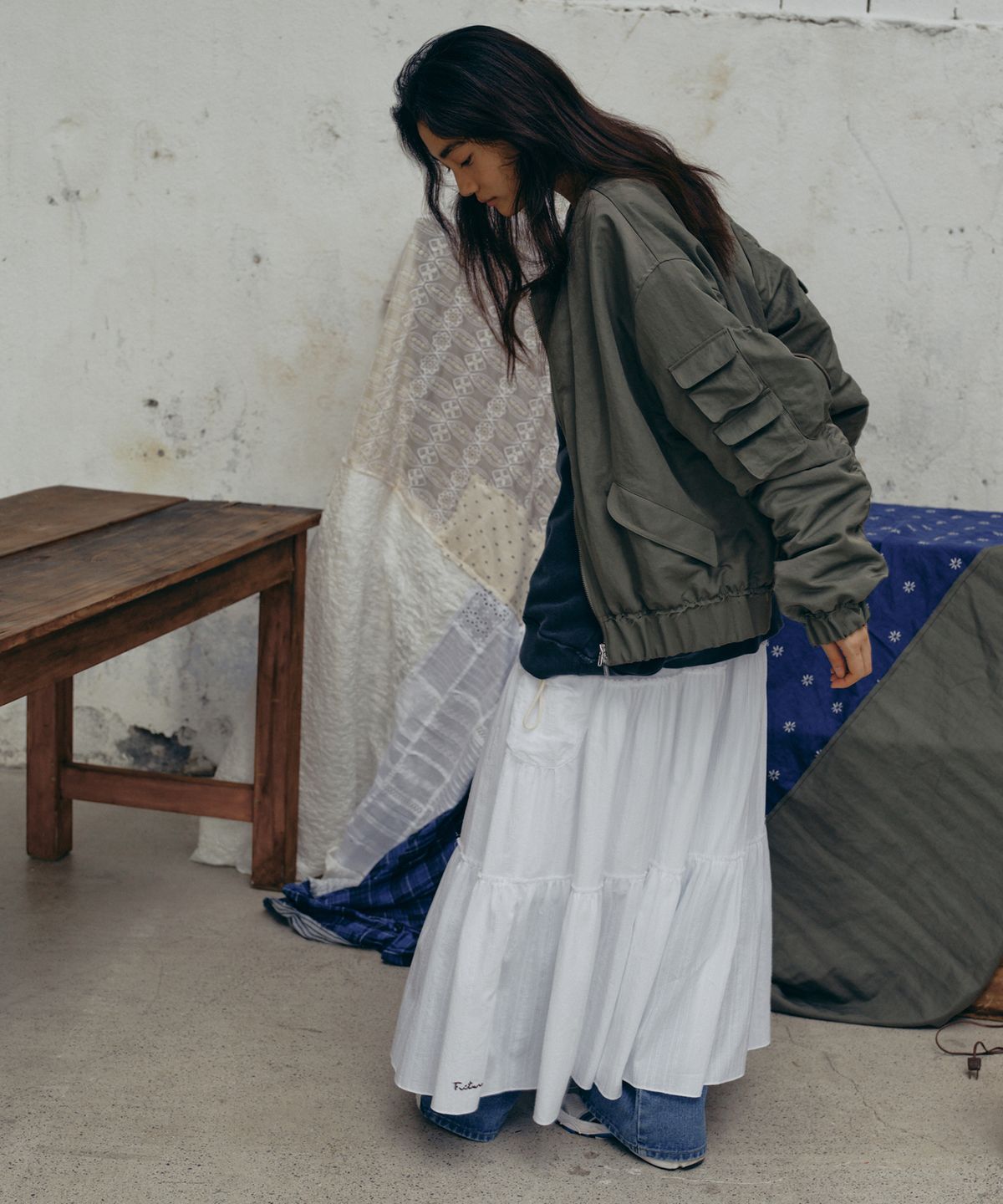 프리터(FRITUR) MA-1 Bomber Jacket Khaki_F243JP01