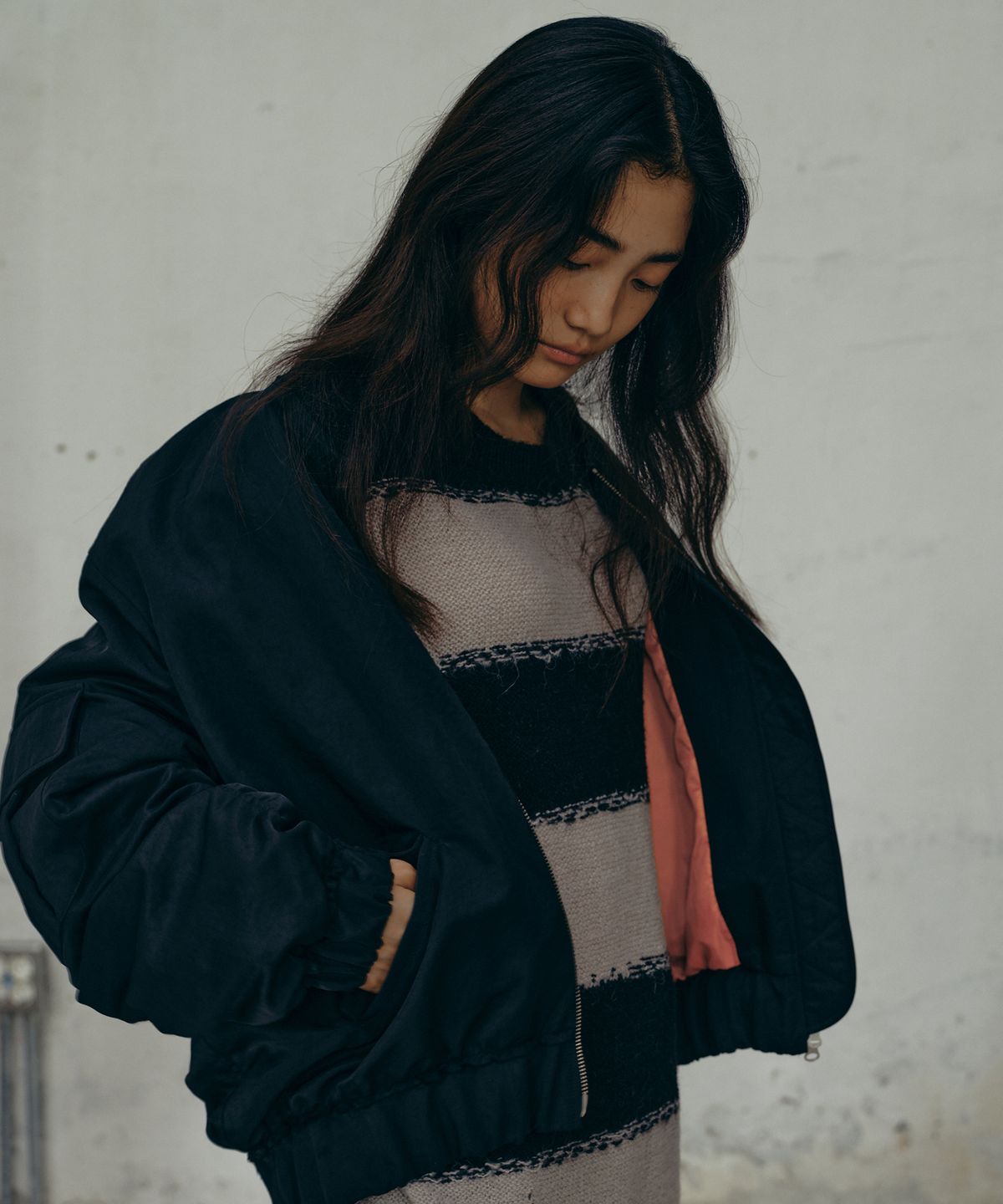 프리터(FRITUR) MA-1 Bomber Jacket Black_F243JP01