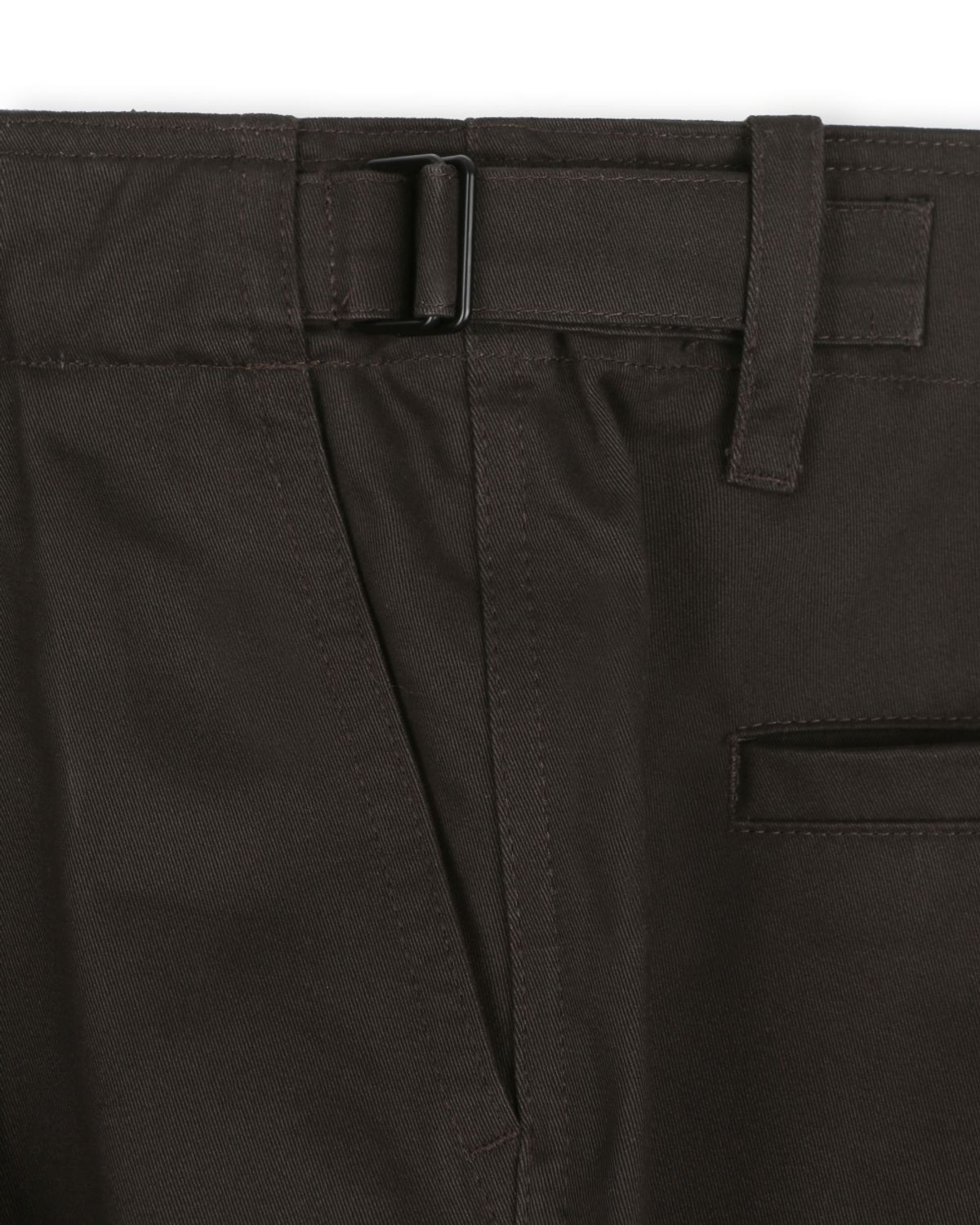 비슬로우(BESLOW) COTTON TWILL ONE TUCK PANTS DARK BROWN