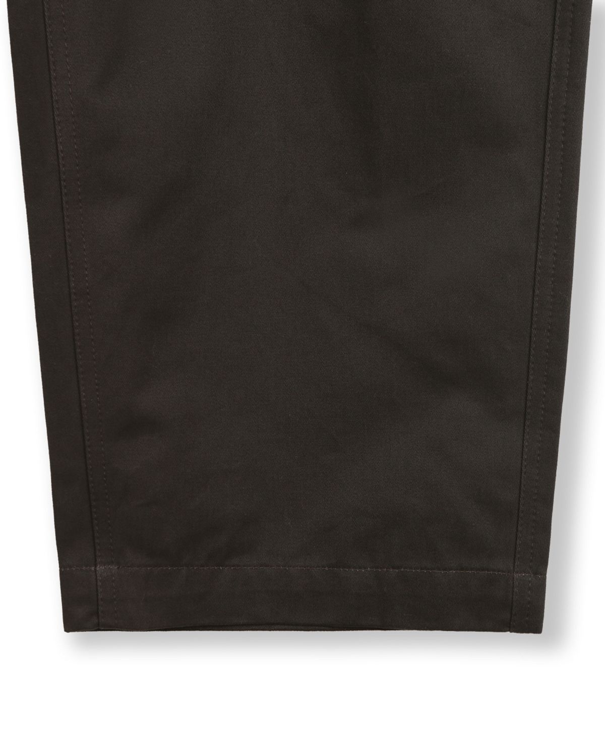 비슬로우(BESLOW) COTTON TWILL ONE TUCK PANTS DARK BROWN
