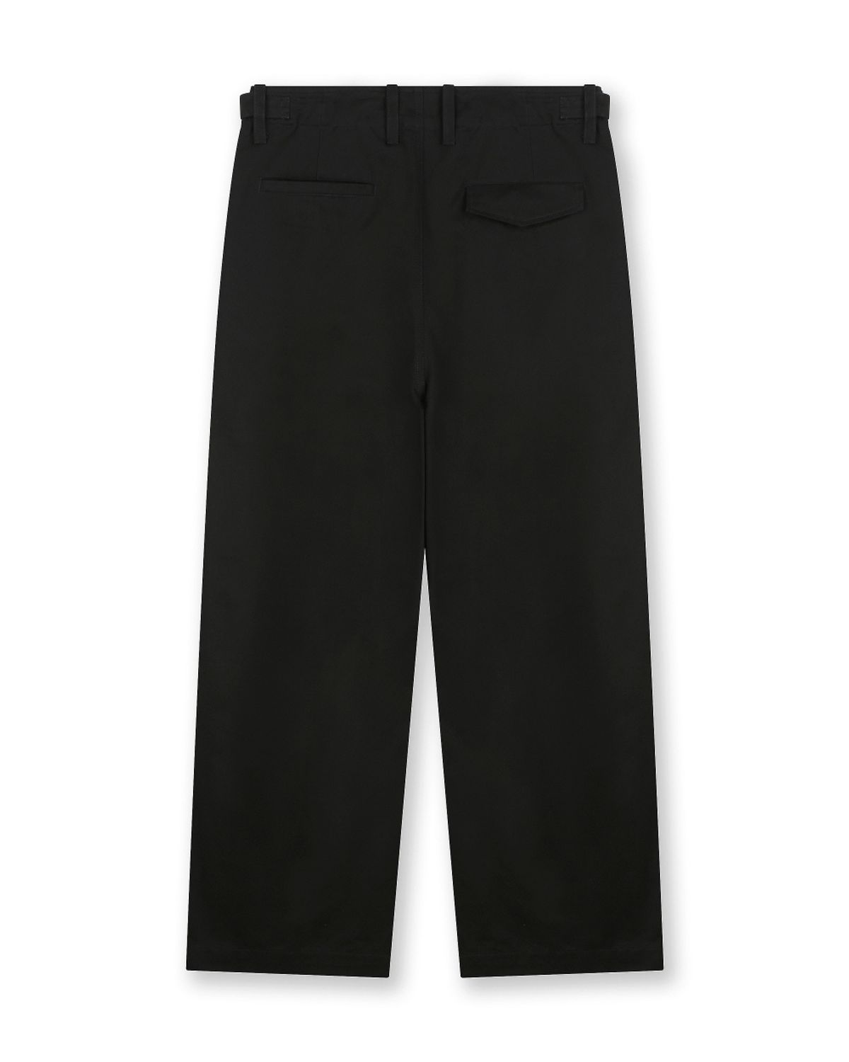 비슬로우(BESLOW) COTTON TWILL ONE TUCK PANTS BLACK