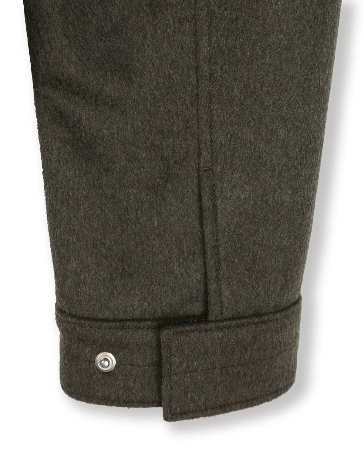 비슬로우(BESLOW) CASHMERE MILITARY ZIP-UP JACKET MELANGE DARK OLIVE