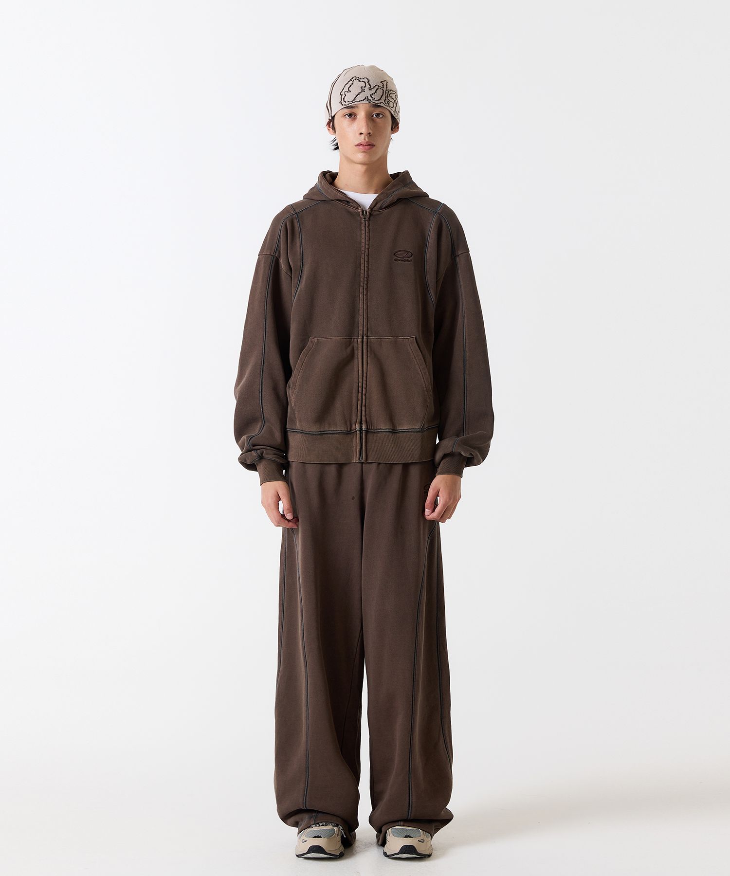 パーカー・フーディ ODD STUDIO PIGMENT COVER STITCH HOODED ZIP-UP Pigment-Cover-Stitch-Hooded-Zip-Up - 2COLOR - ODDSTUDIO | 60