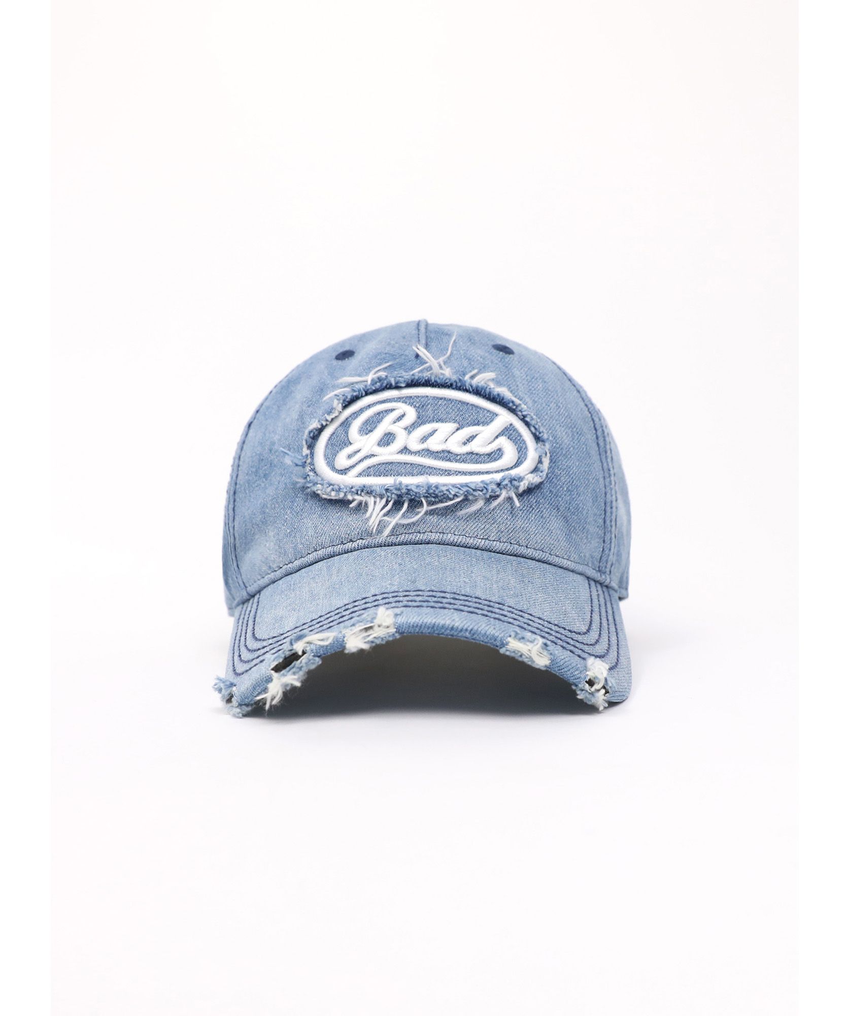 【BADBLOOD】オバルロゴデニムボールキャップ - ブルー MUSINSA公式 | BADBLOOD Oval Logo Denim Ball Cap - Blue