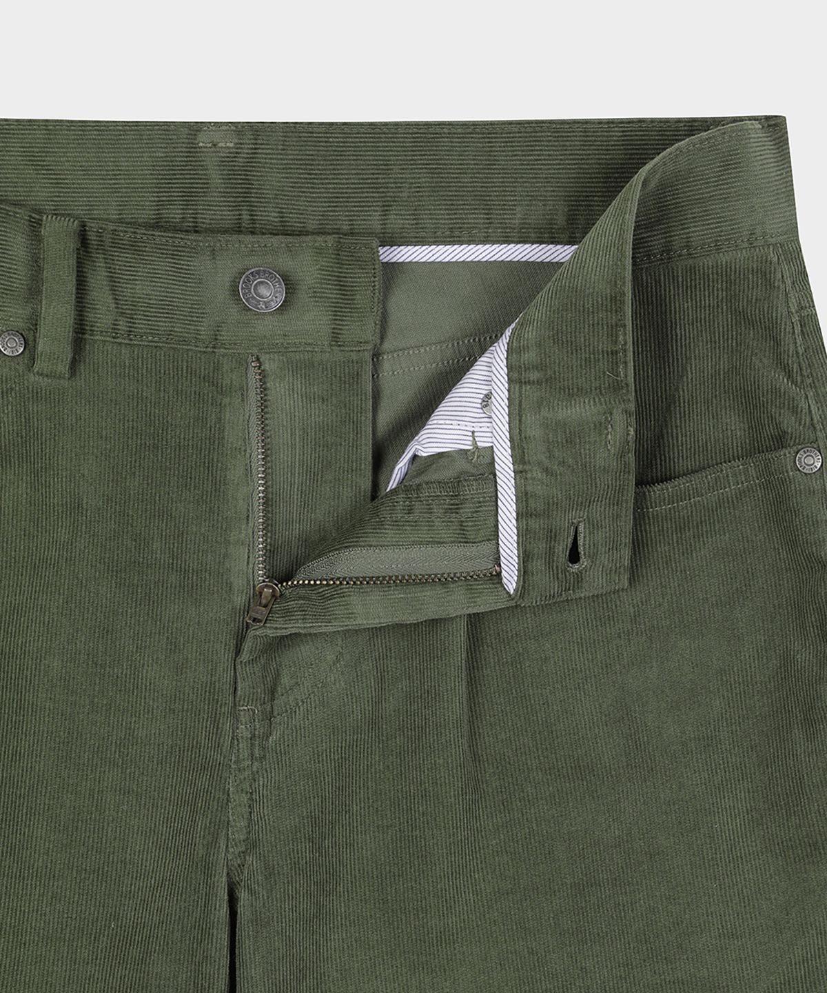 브룩스 브라더스(BROOKS BROTHERS) 슬림핏 15W 코듀로이 5포켓 팬츠 (다크그린) (BBPCMF4742KEW)