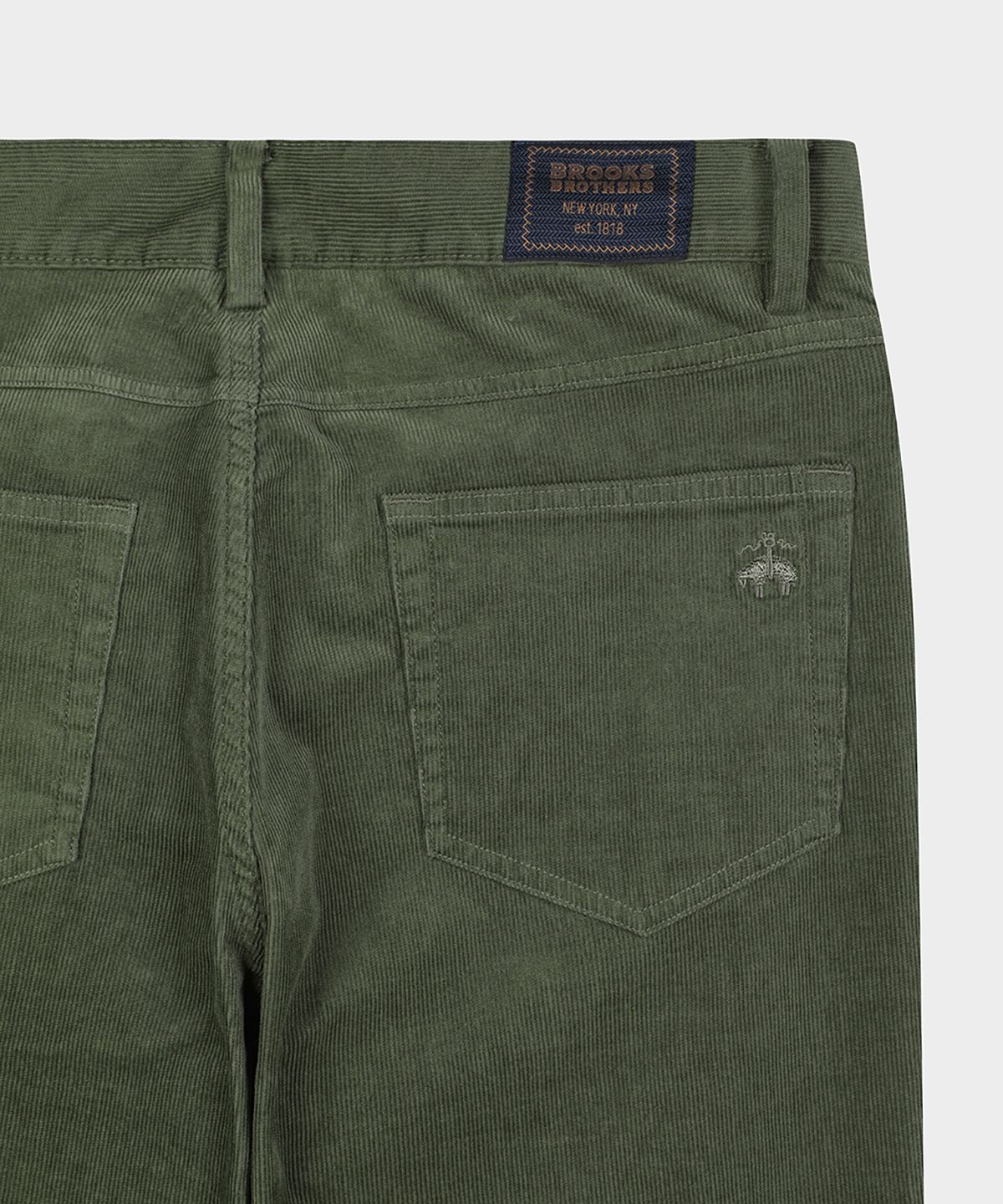 브룩스 브라더스(BROOKS BROTHERS) 슬림핏 15W 코듀로이 5포켓 팬츠 (다크그린) (BBPCMF4742KEW)