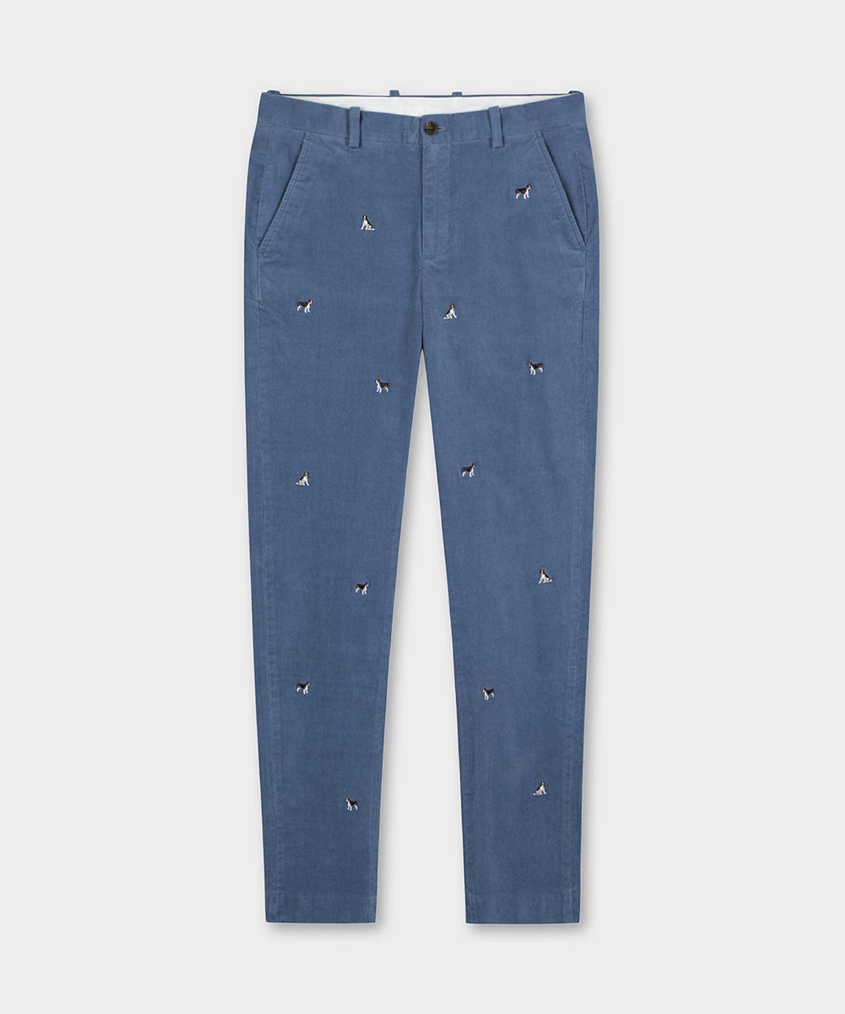 브룩스 브라더스(BROOKS BROTHERS) 레귤러핏 15W 비글 엠브로이더리 치노팬츠 (블루) (BBPCMM4765MEW)