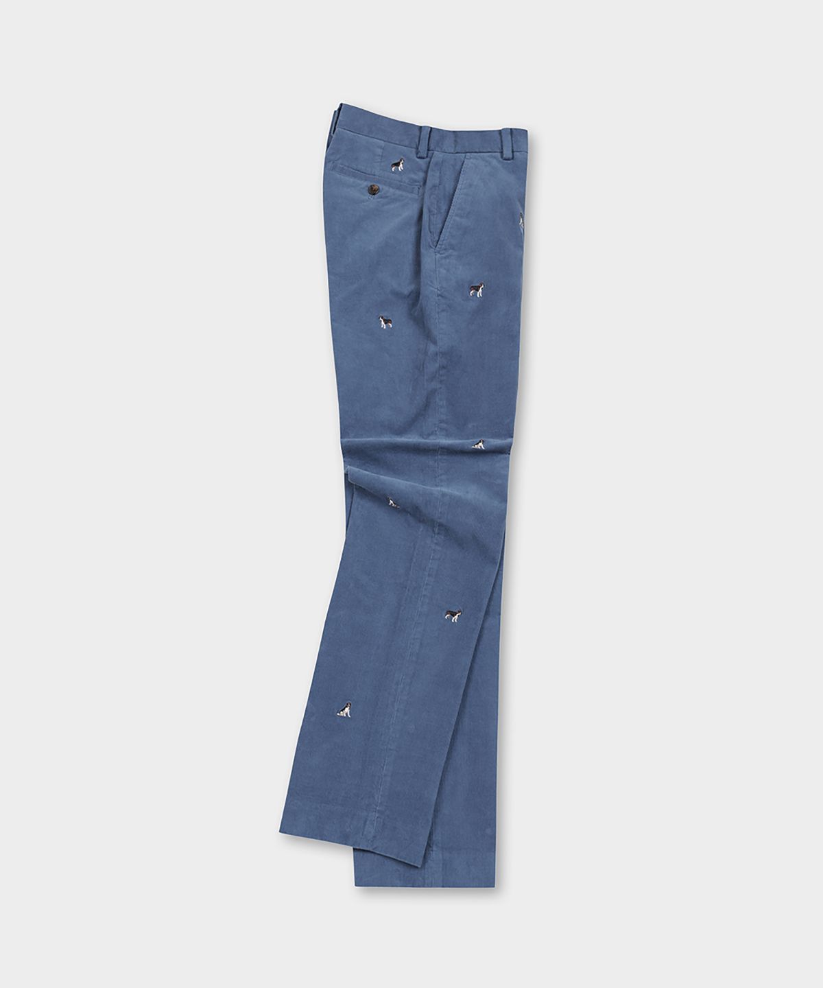 브룩스 브라더스(BROOKS BROTHERS) 레귤러핏 15W 비글 엠브로이더리 치노팬츠 (블루) (BBPCMM4765MEW)