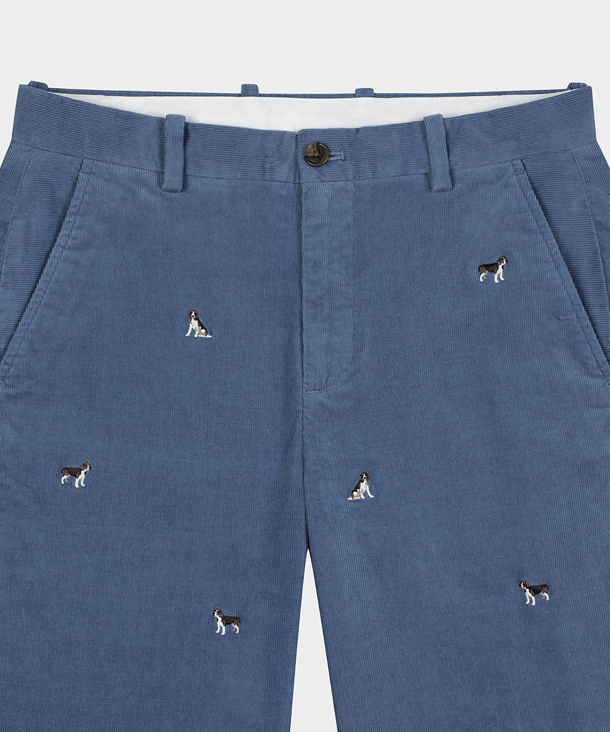 브룩스 브라더스(BROOKS BROTHERS) 레귤러핏 15W 비글 엠브로이더리 치노팬츠 (블루) (BBPCMM4765MEW)