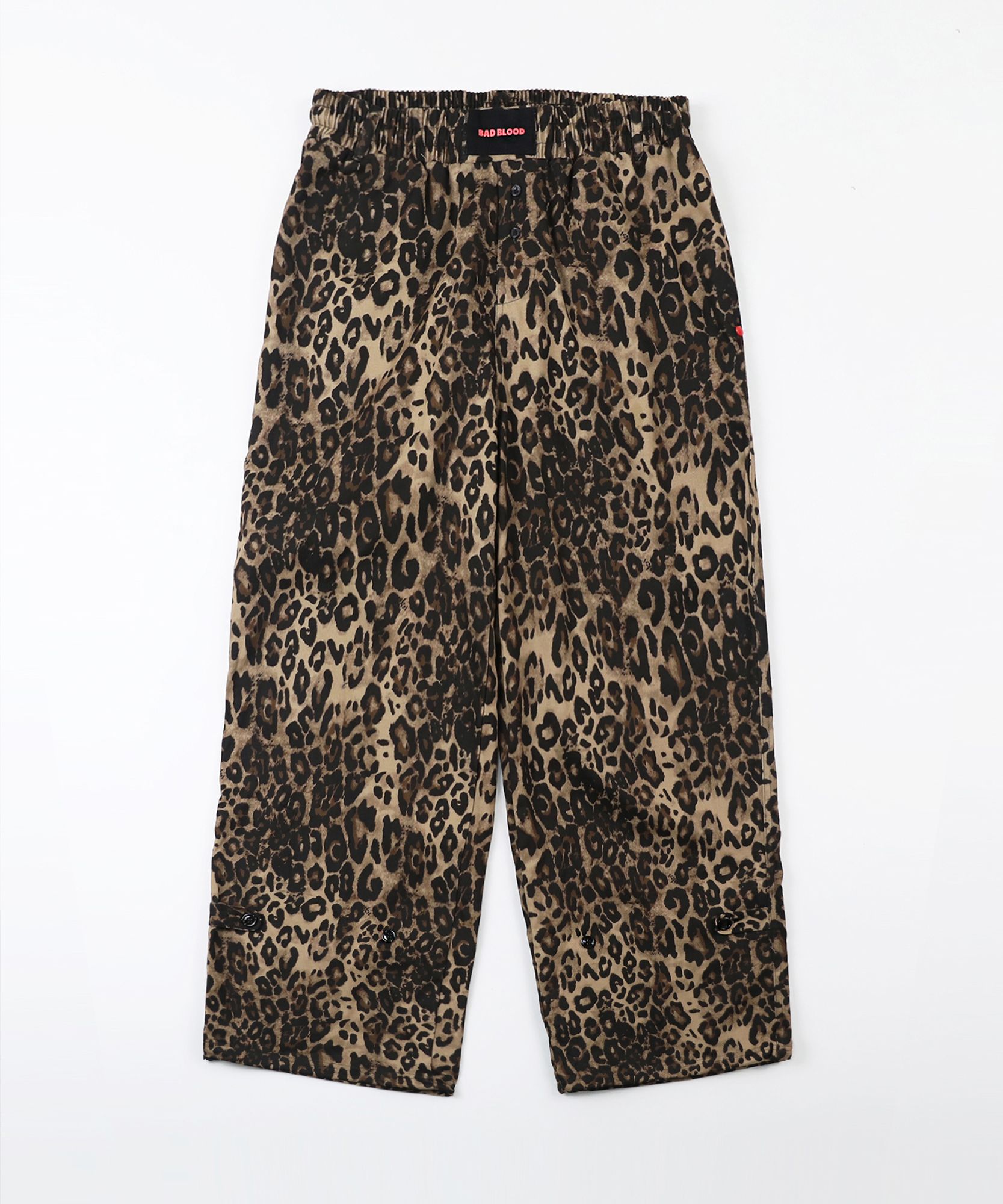 ◆BADBLOOD◆ Lion Patch Washed Barrel Pants Black Leopard w- MUSINSA | BADBLOOD Lion Patch Washed Barrel Pants - Black