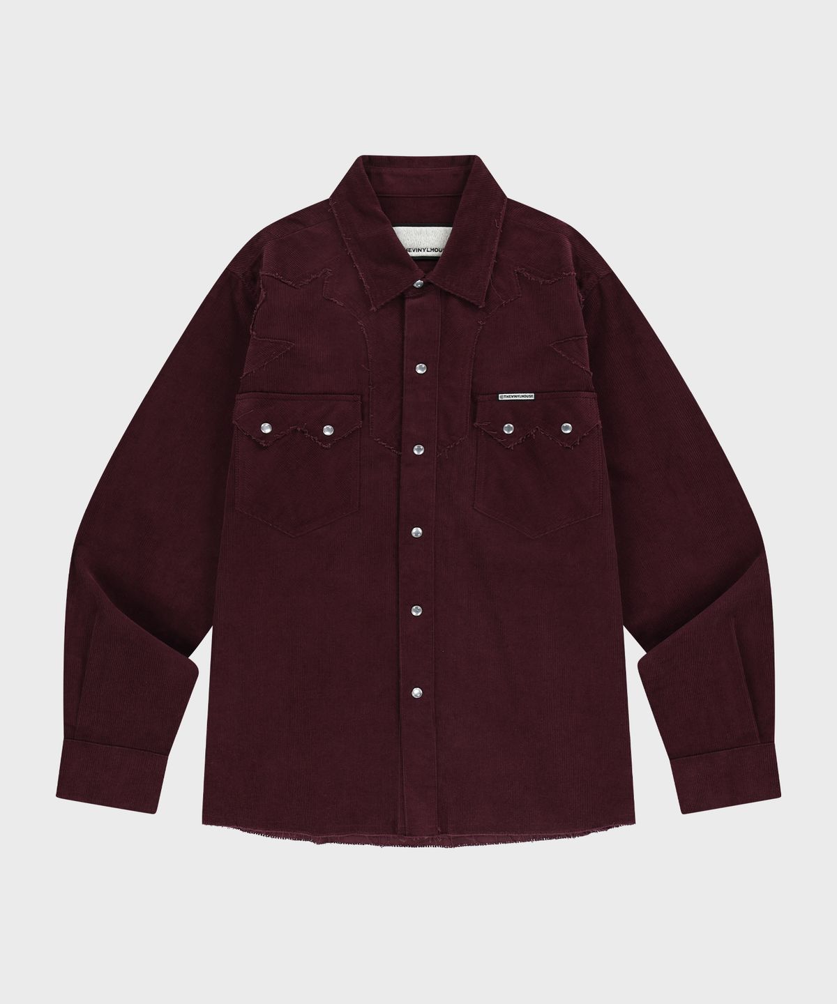 더바이닐하우스(THEVINYLHOUSE) CORDUROY WESTERN SHIRTS BURGUNDY