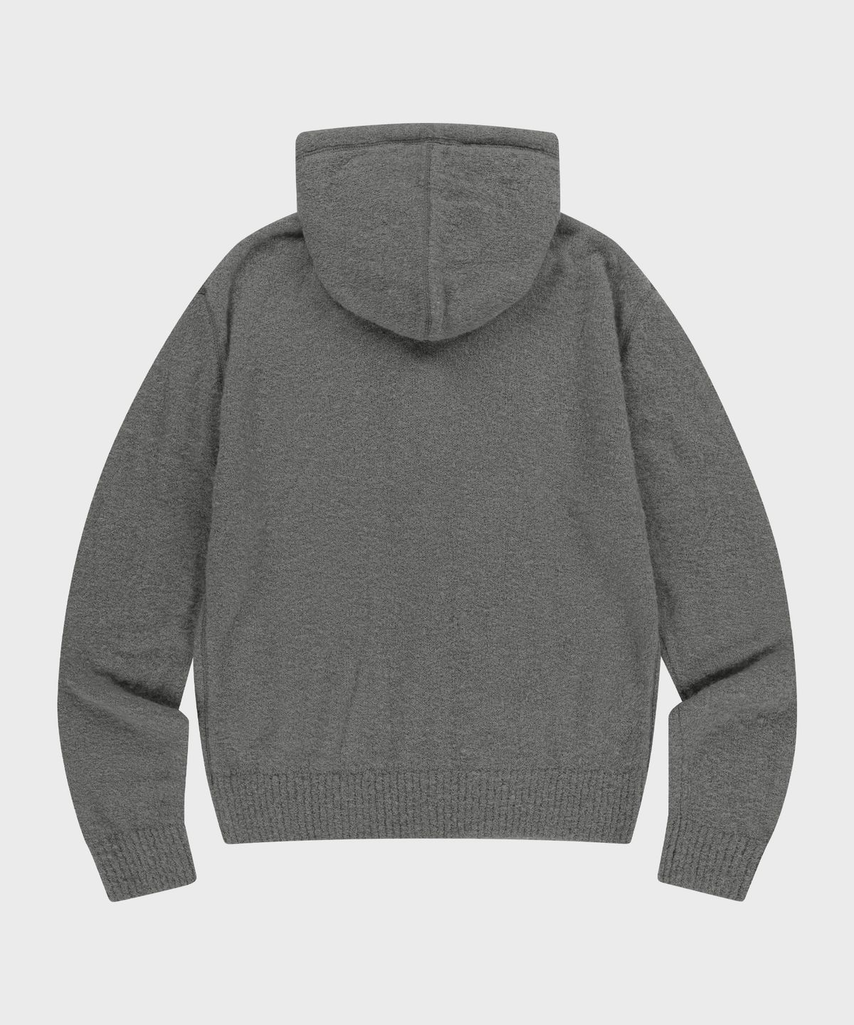 더바이닐하우스(THEVINYLHOUSE) ROUND POCKET KNIT ZIP-UP GREY