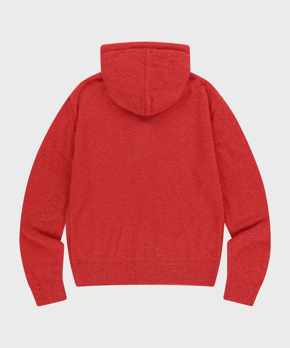 더바이닐하우스(THEVINYLHOUSE) ROUND POCKET KNIT ZIP-UP RED