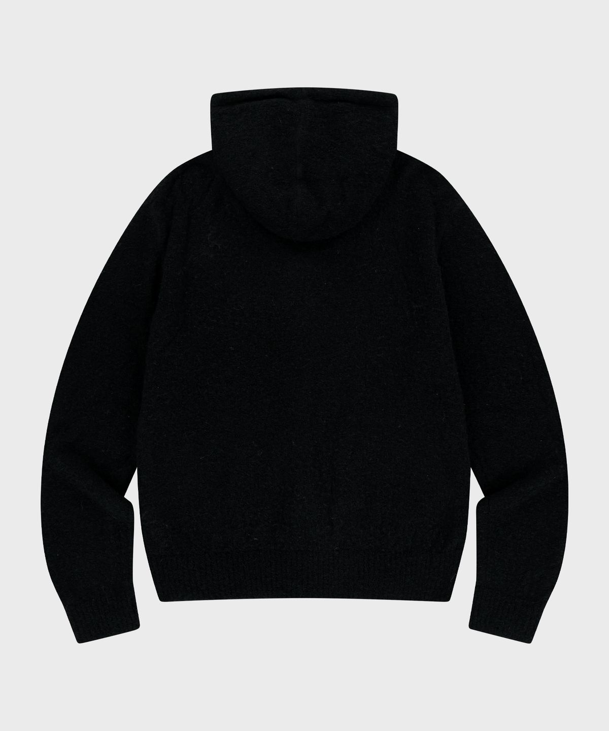 더바이닐하우스(THEVINYLHOUSE) ROUND POCKET KNIT ZIP-UP BLACK