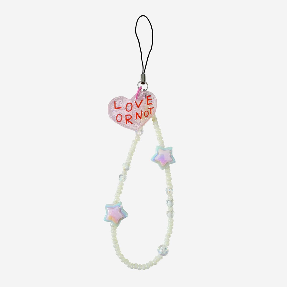러브오낫(LOVE OR NOT) Twingkle Love-Mint Star Beads Strap 비즈스트랩