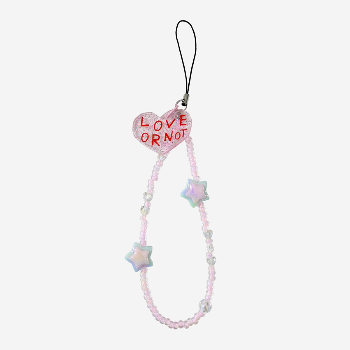 러브오낫(LOVE OR NOT) Twingkle Love-Pink Star Beads Strap 비즈스트랩