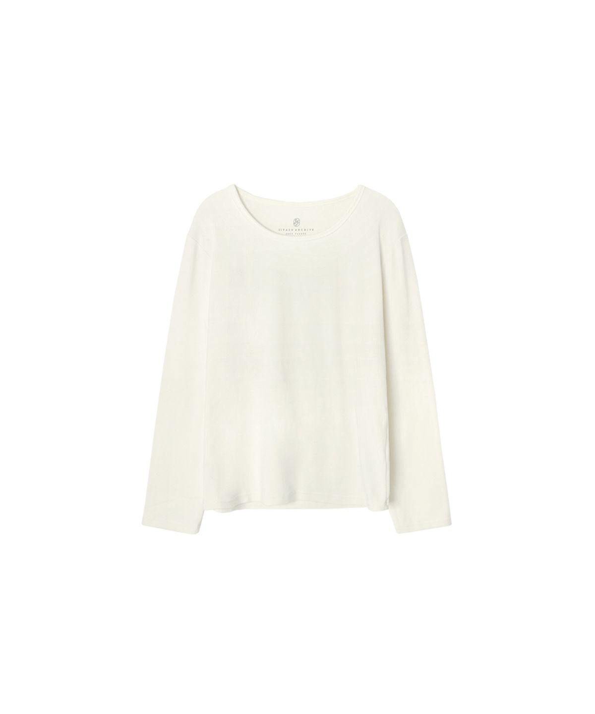 시야쥬(SIYAZU) SITP5164 라운드넥 긴팔 티셔츠_Ivory
