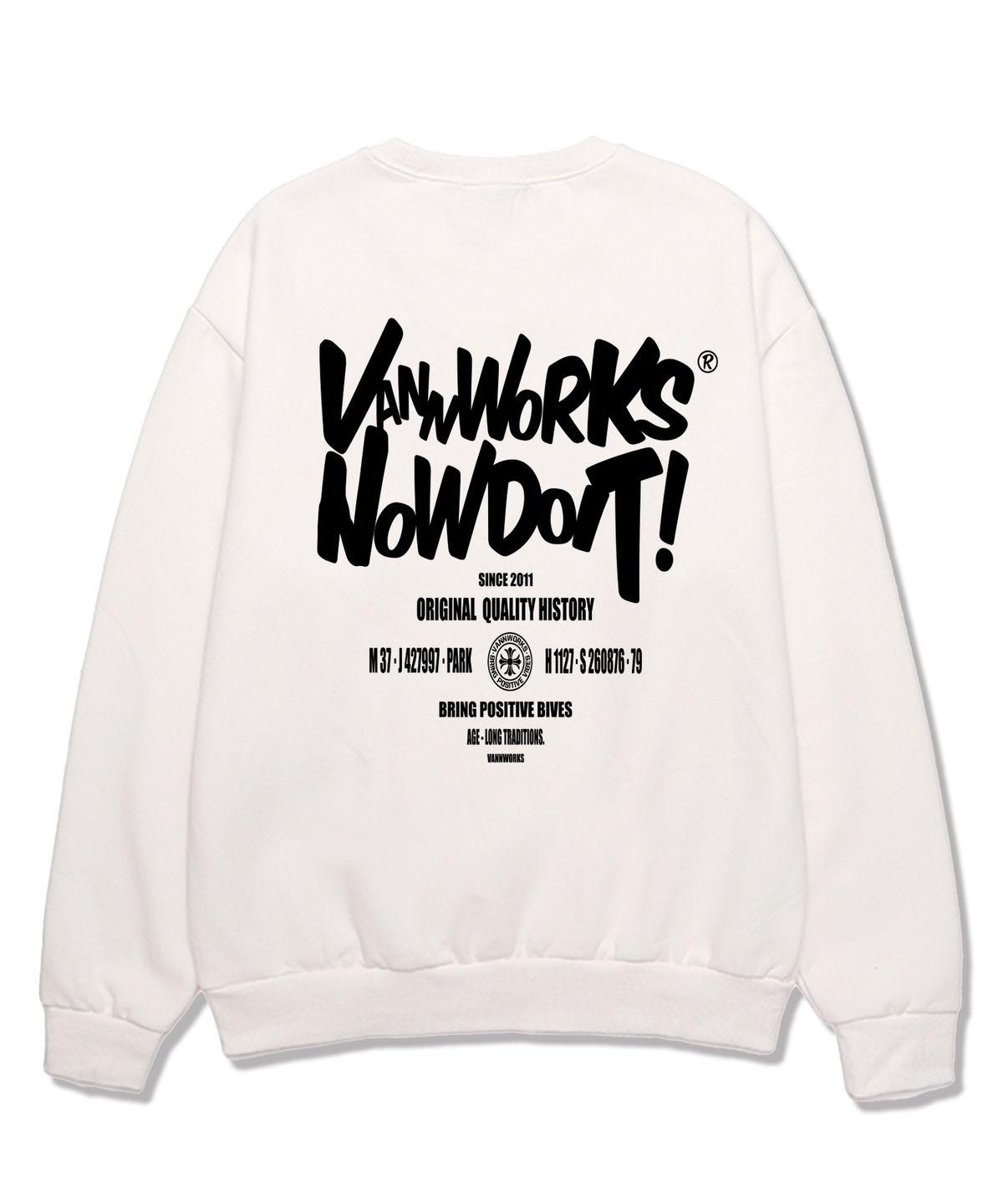 밴웍스(VANNWORKS) DOIT LARGE  오버핏 맨투맨 (VLS0089) 화이트