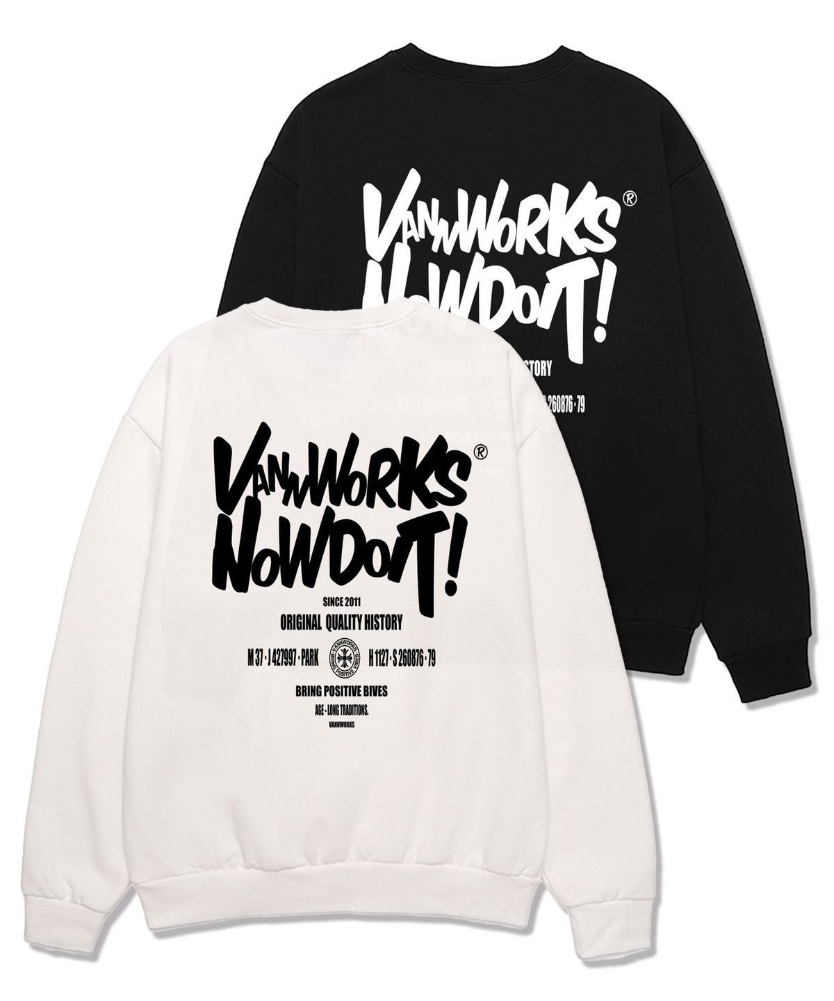 밴웍스(VANNWORKS) DOIT LARGE  오버핏 맨투맨 (VLS0089) 화이트