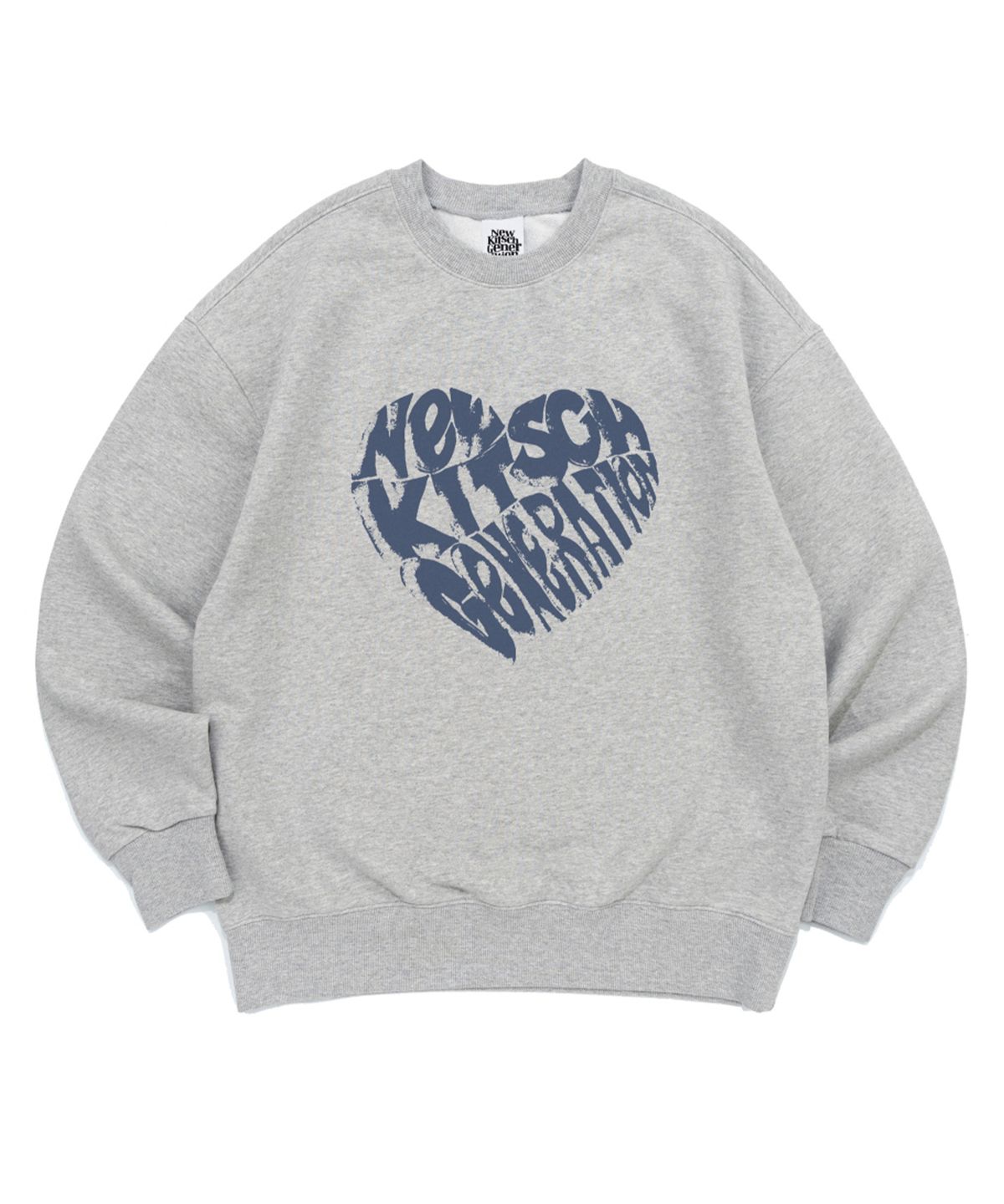 뉴키치(NEWKITSCH) VINT HEART LOGO SWEATSHIRTS (MELANGE)