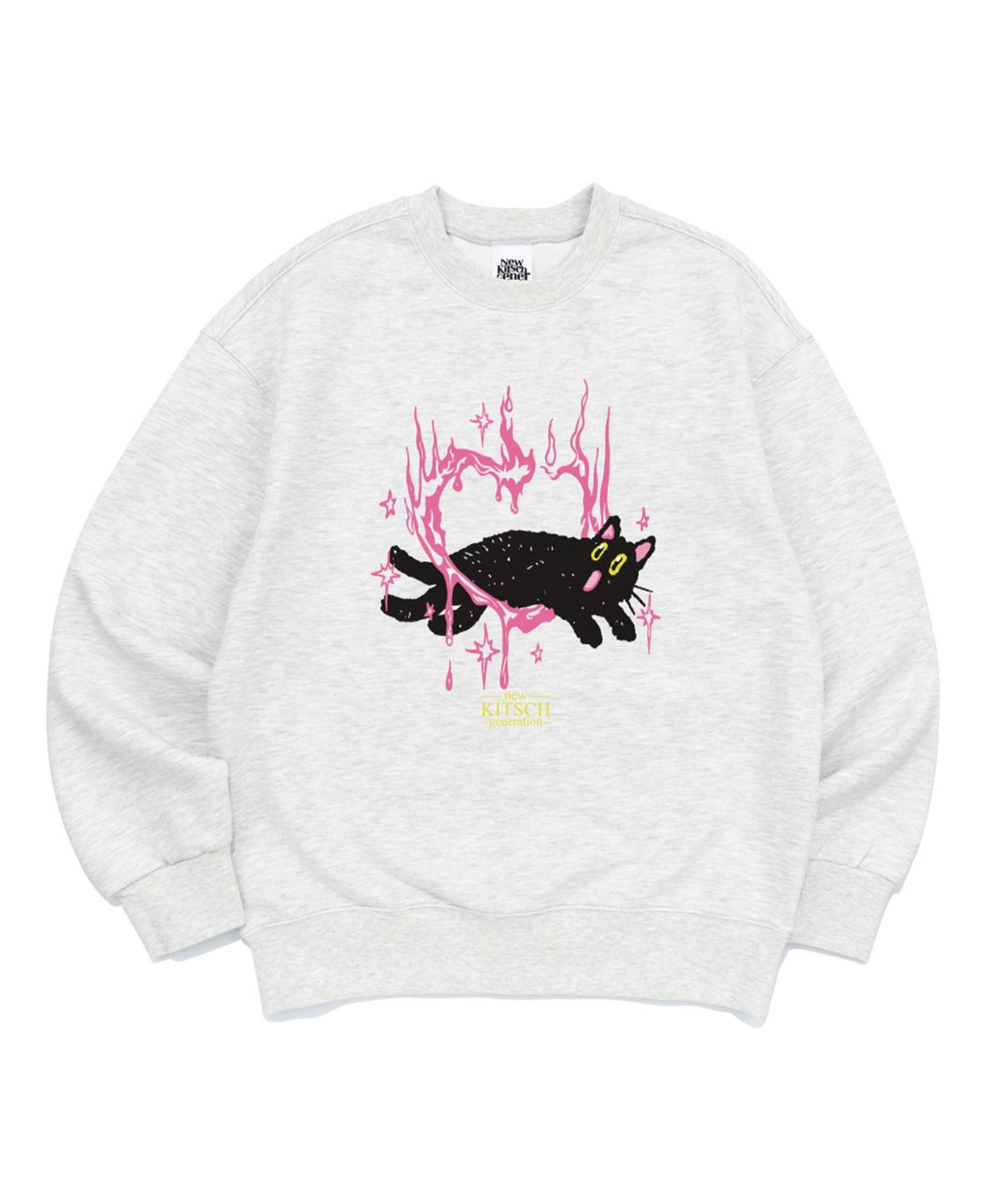 뉴키치(NEWKITSCH) CIRCUS HEART SWEATSHIRTS (LIGHT MELANGE)