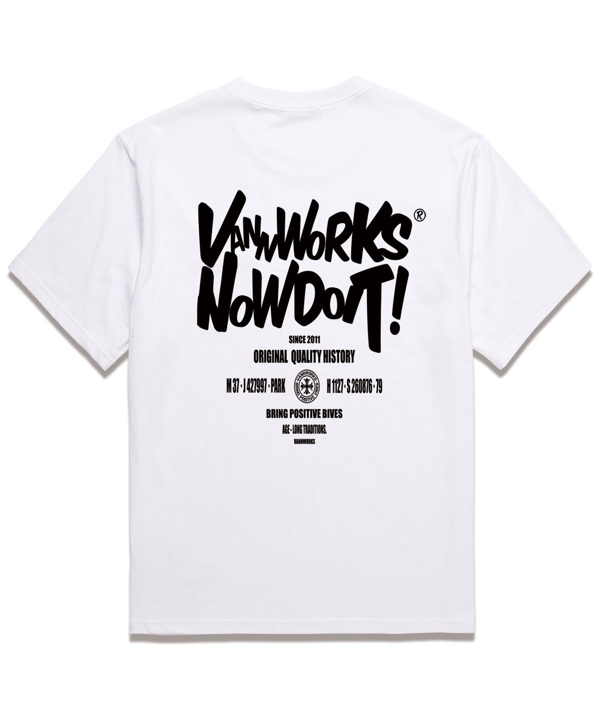 밴웍스(VANNWORKS) DOIT LARGE 오버핏 반팔 티셔츠 (VS0115) 화이트