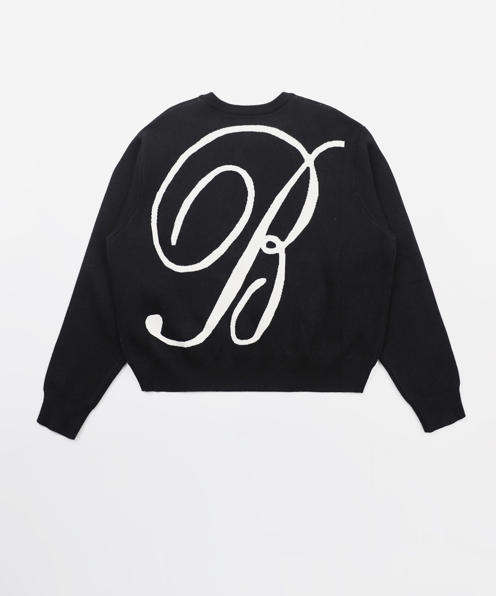 MUSINSA | BADBLOOD Classic Big Logo Crewneck Sweater - Black
